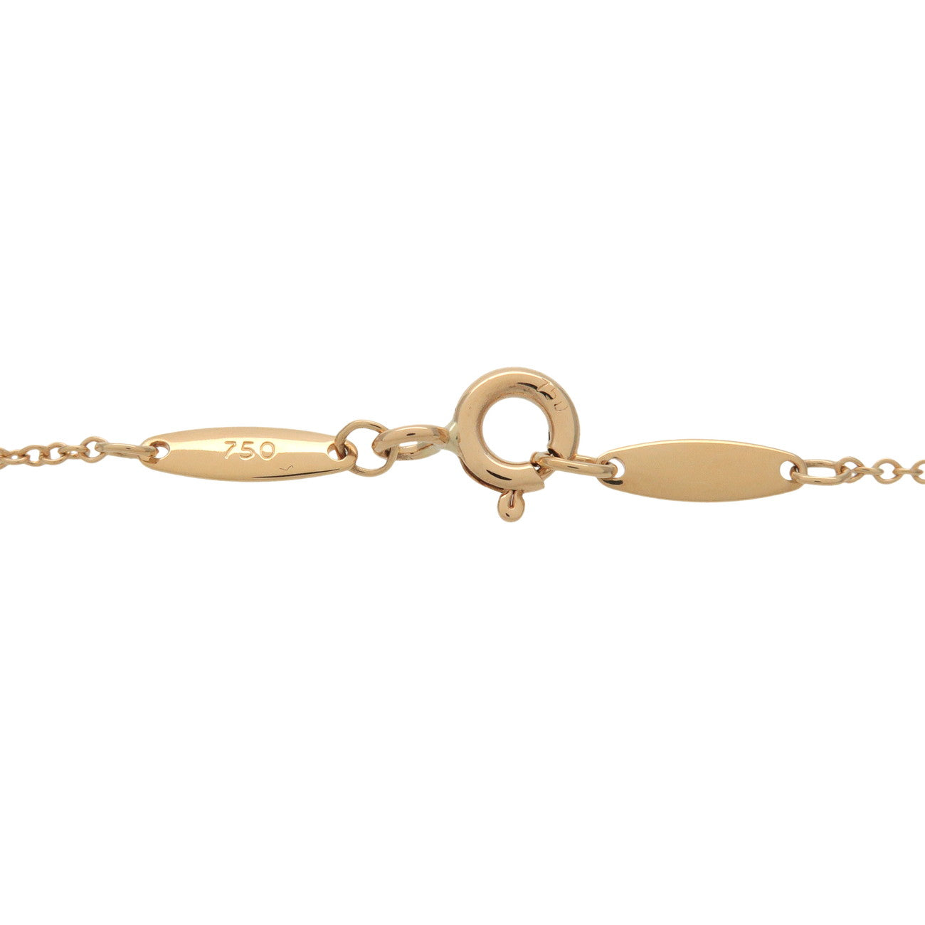 Tiffany & Co By The Yard 1P Diamond Necklace K18 750YG Yellow Gold