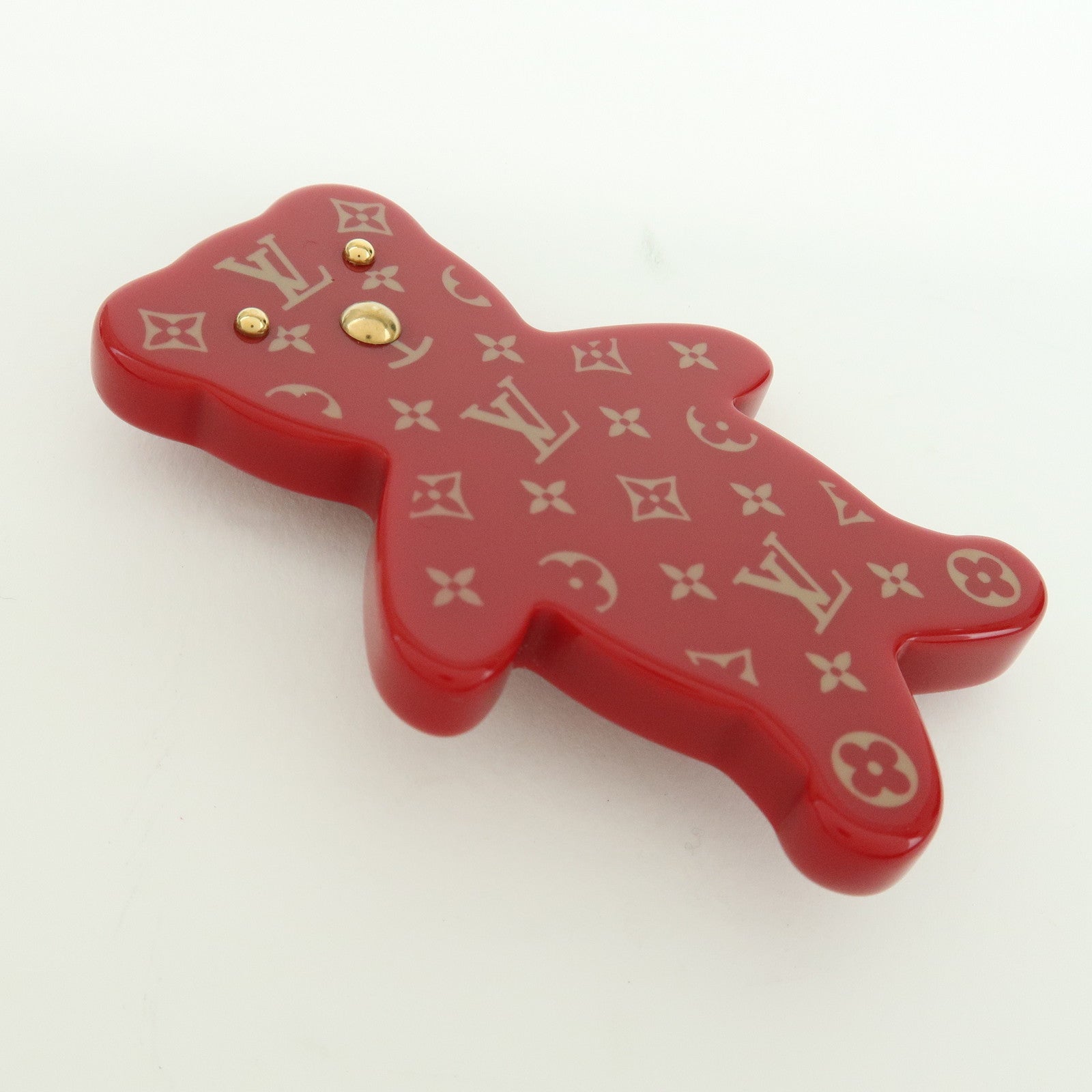 Louis Vuitton Monogram Plastic Broche Nunnours Teddy Bear M64939