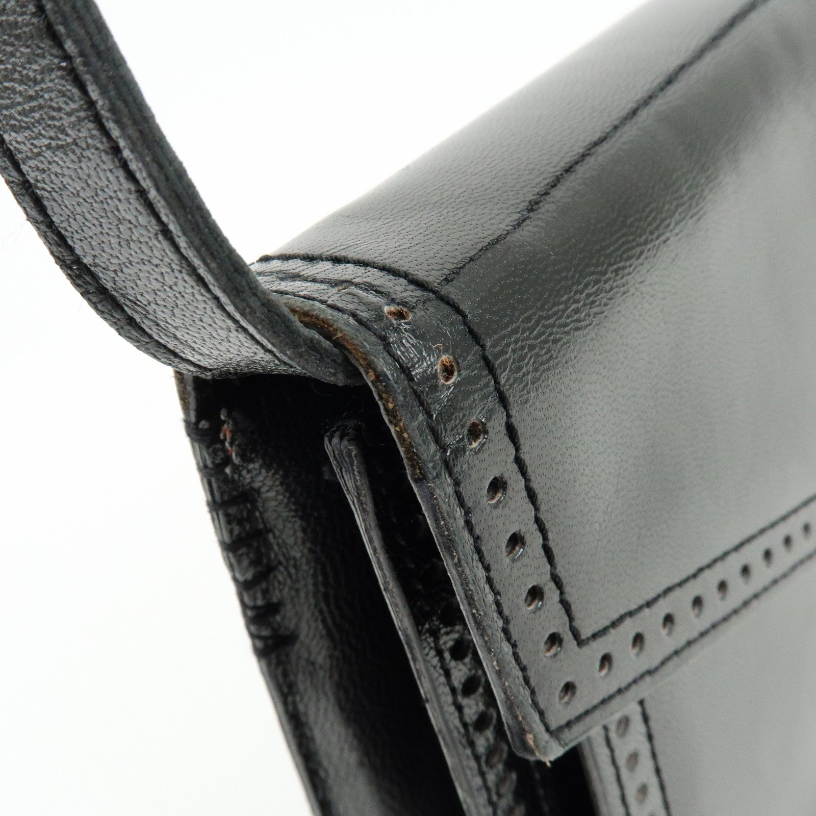 SAINT LAURENT PARIS Leather 2WAY Bag Hand Bag Shoulder Bag Black