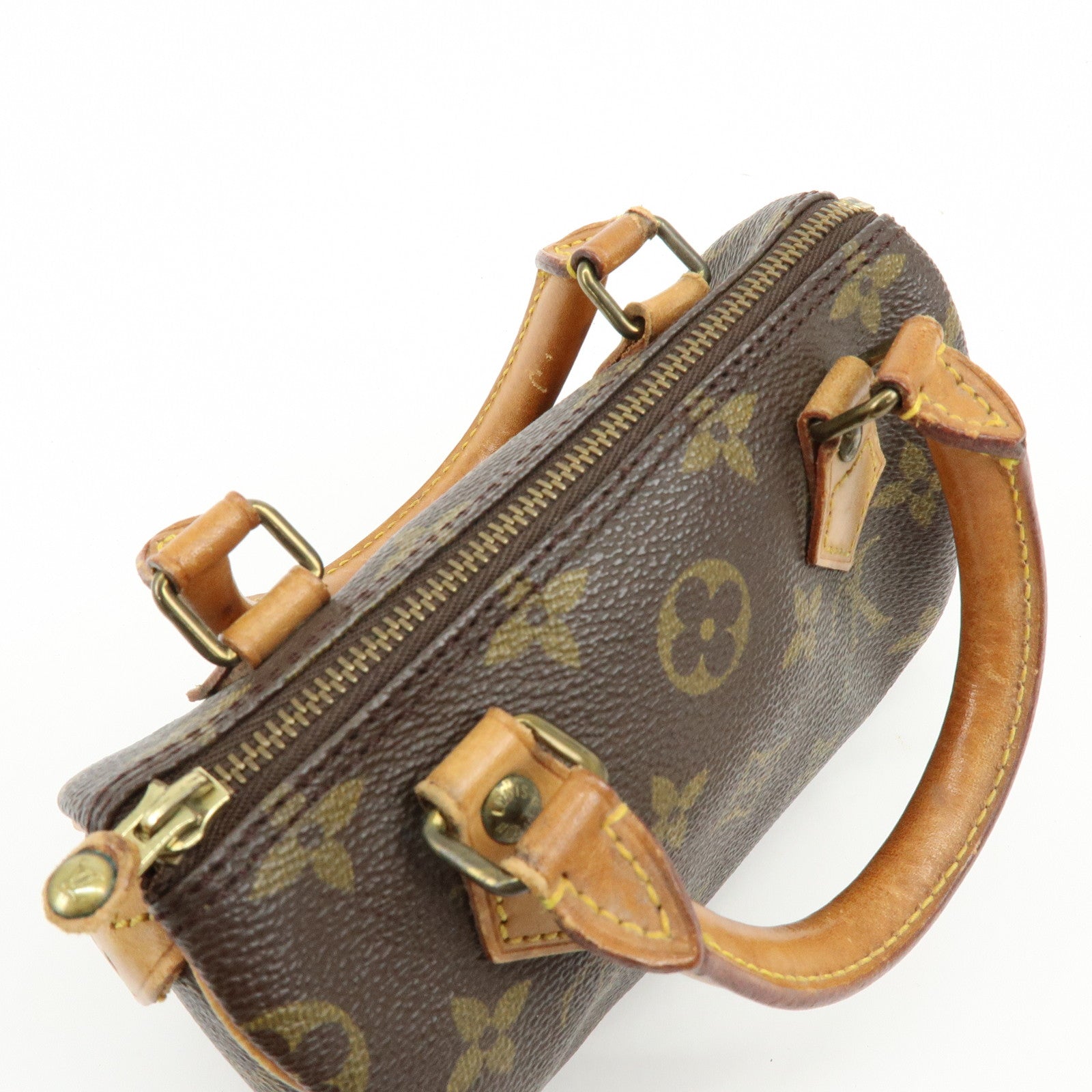 Louis Vuitton Monogram Mini Speedy Hand Bag Brown M41534 J75011 Lot