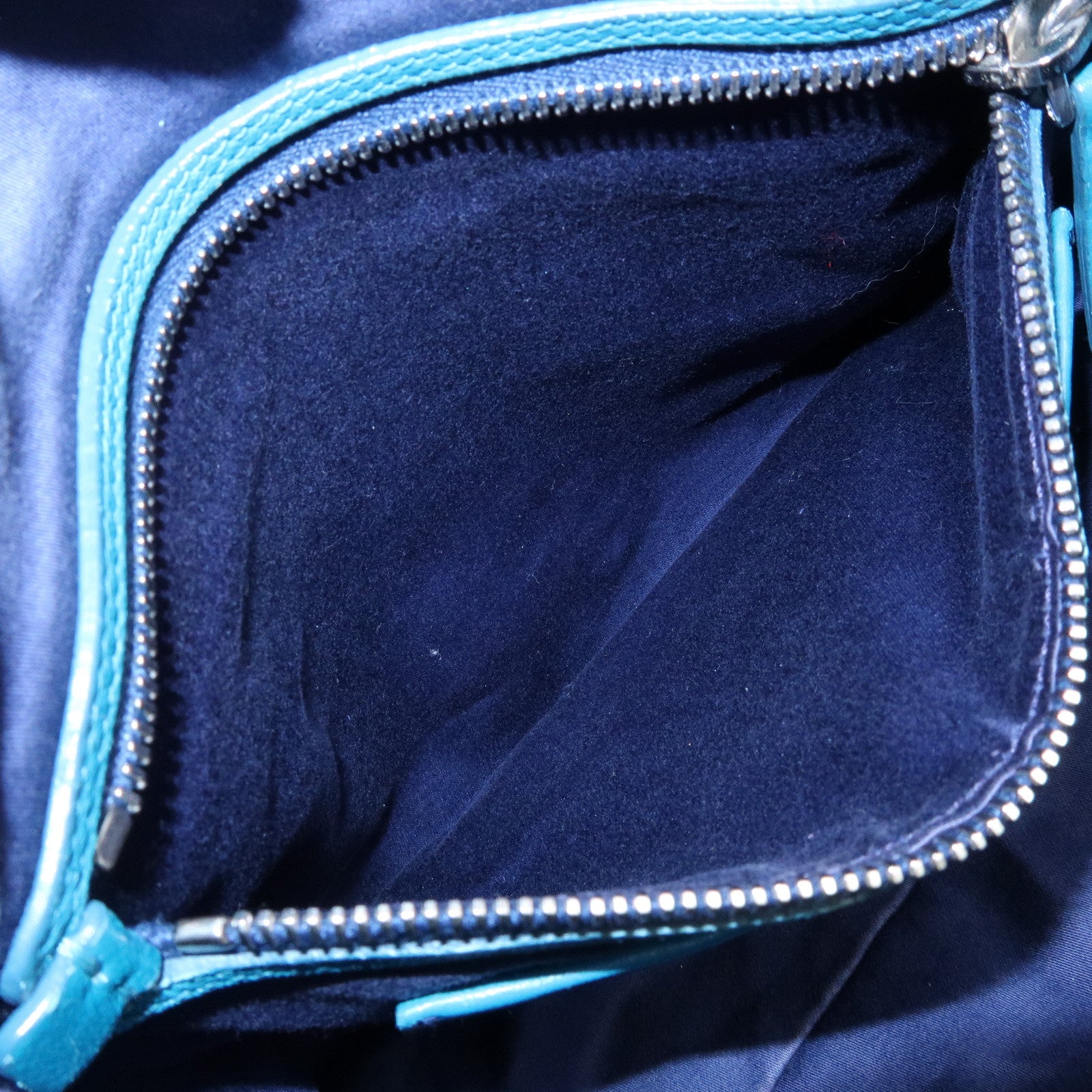 MIU MIU Matelasse Cloquet Nappa Leather Chain Shoulder Bag Turquoise