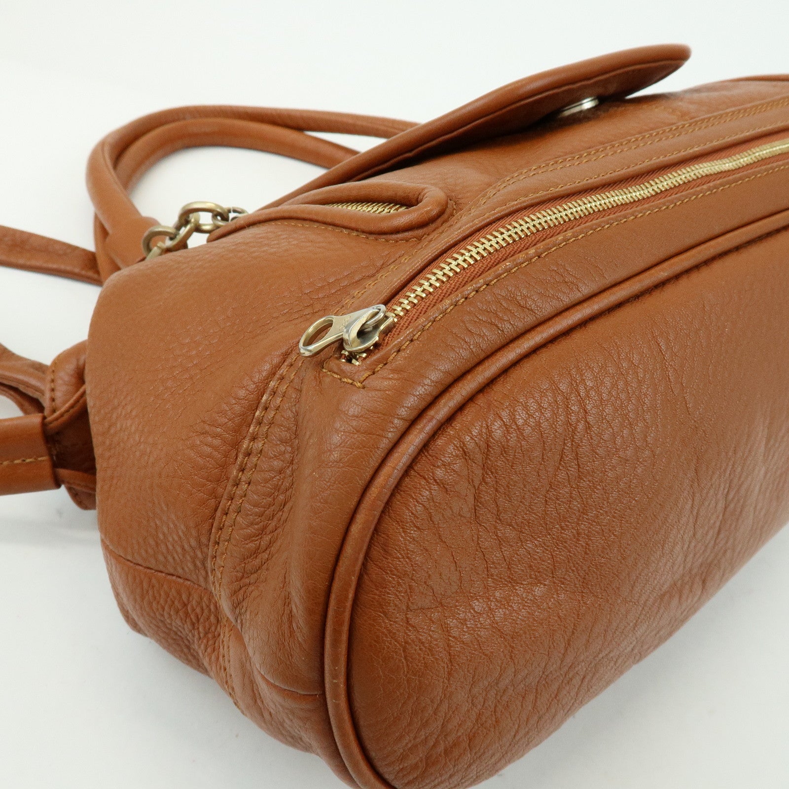 Chloe See by Chloe Cherry Leather 2Way Bag Hand Bag Tassel Brown