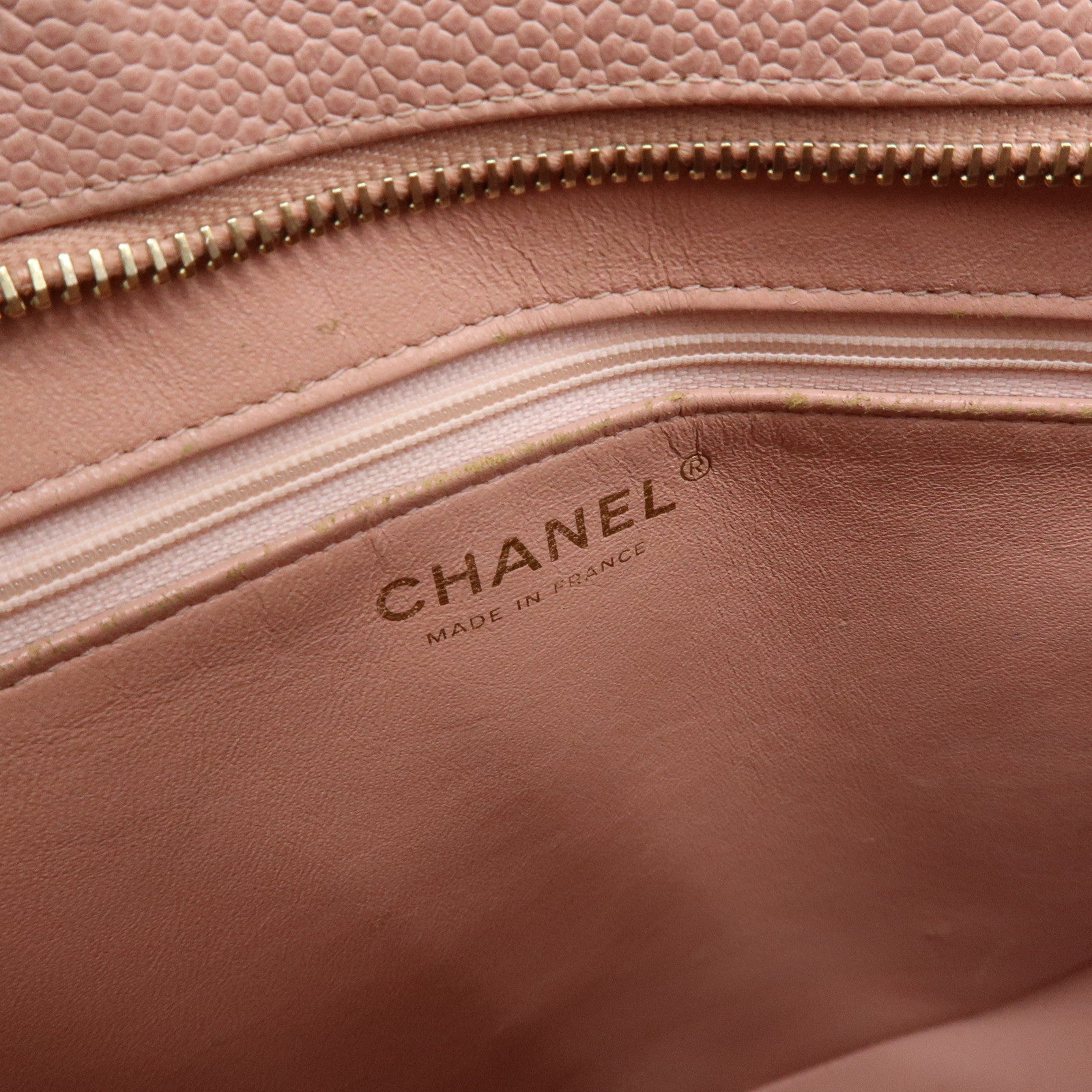 CHANEL Medallion Matelasse COCO Mark Caviar Skin Tote Bag A01804