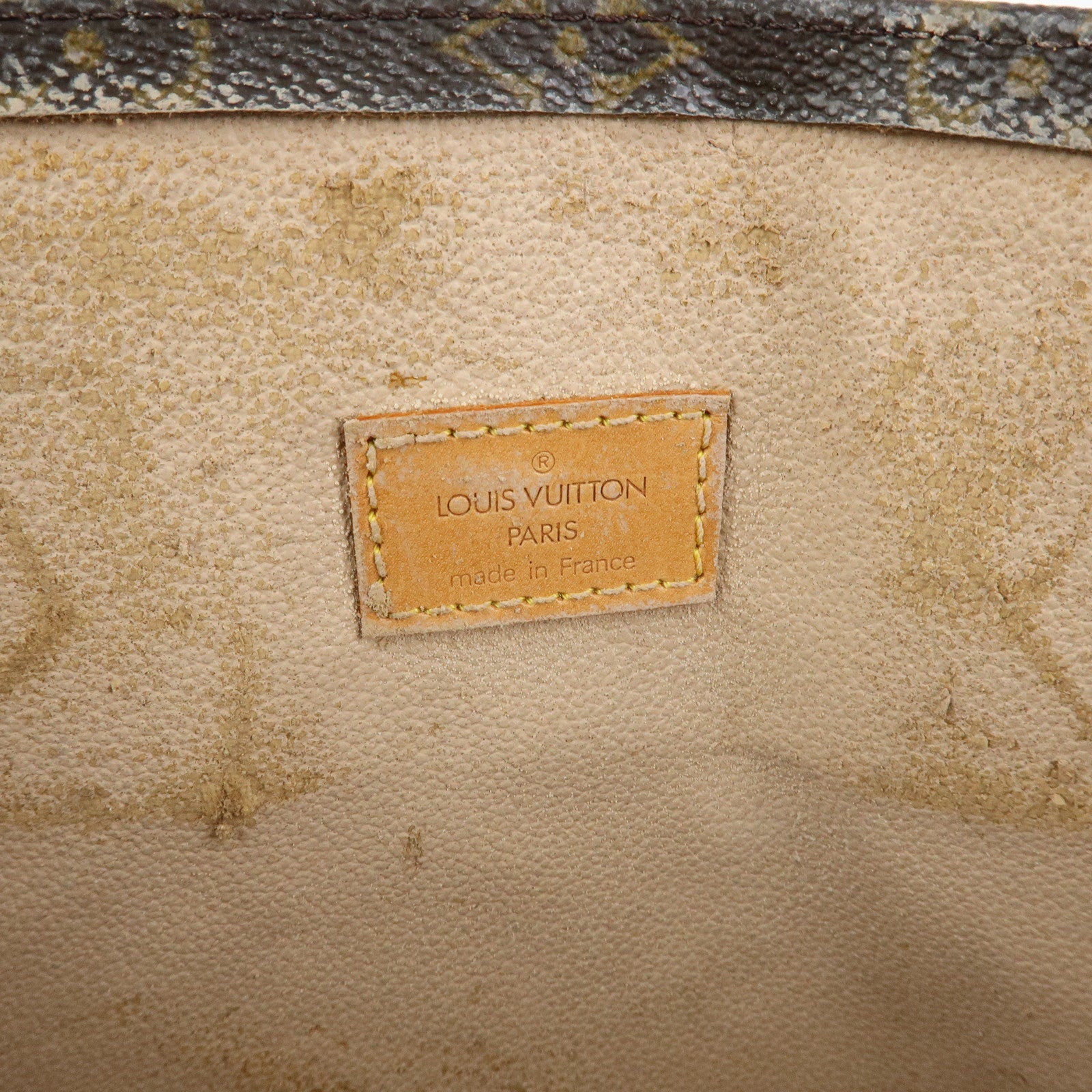 Louis Vuitton Monogram Sac Plat Tote Bag Hand Bag Brown M51140