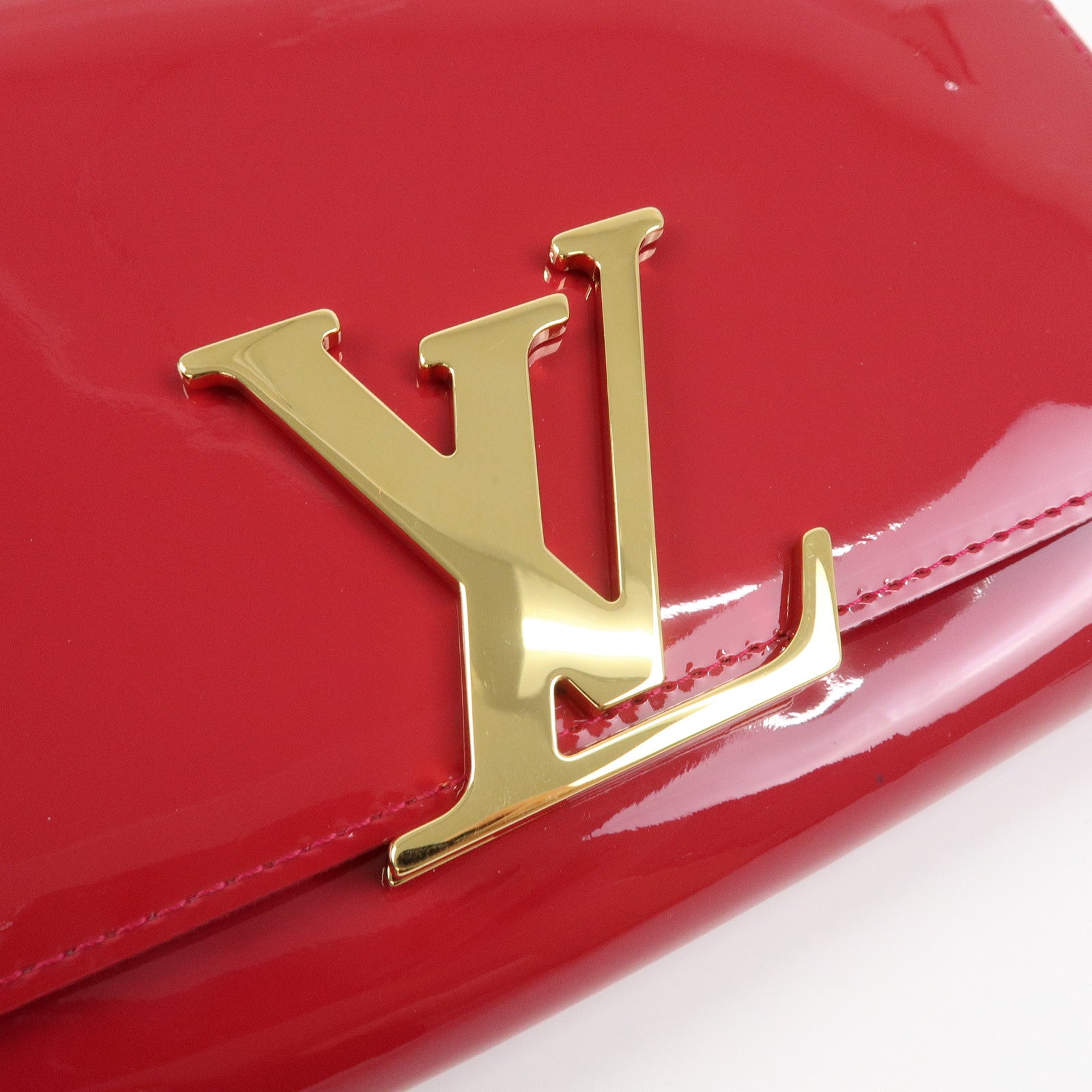 Louis Vuitton Vernis Pochette Louise GM Clutch Bag Rose Indien M61317