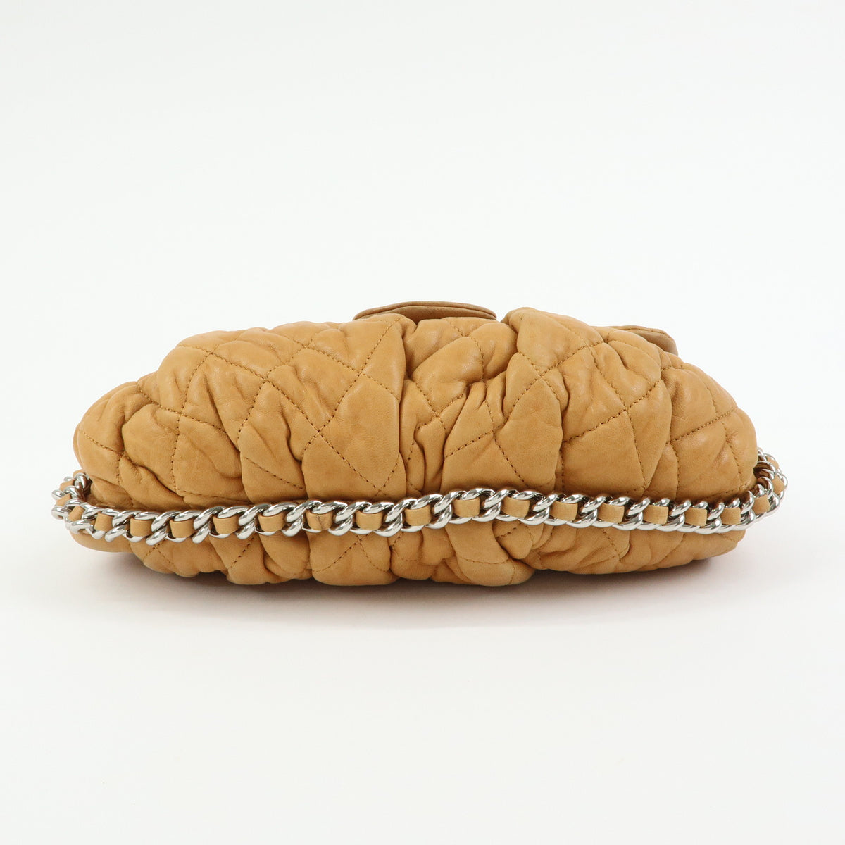CHANEL Matelasse Luxury Line Lamb Skin Chain Shoulder Bag Brown A49889