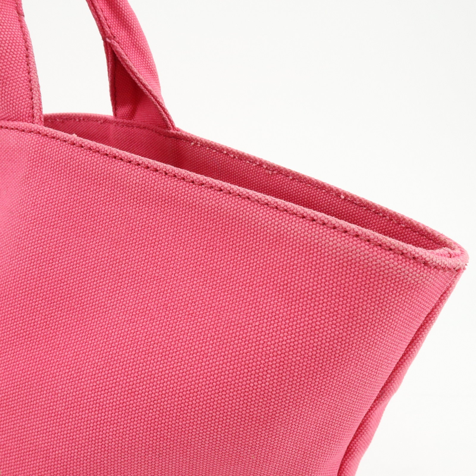 PRADA Canapa Triangle Logo Canvas 2Way Bag Hand Bag Pink 1BG163