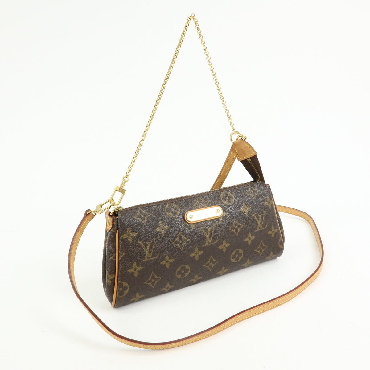Louis Vuitton Monogram Eva 2Way Chain Shoulder Bag Pouch Brown M95567