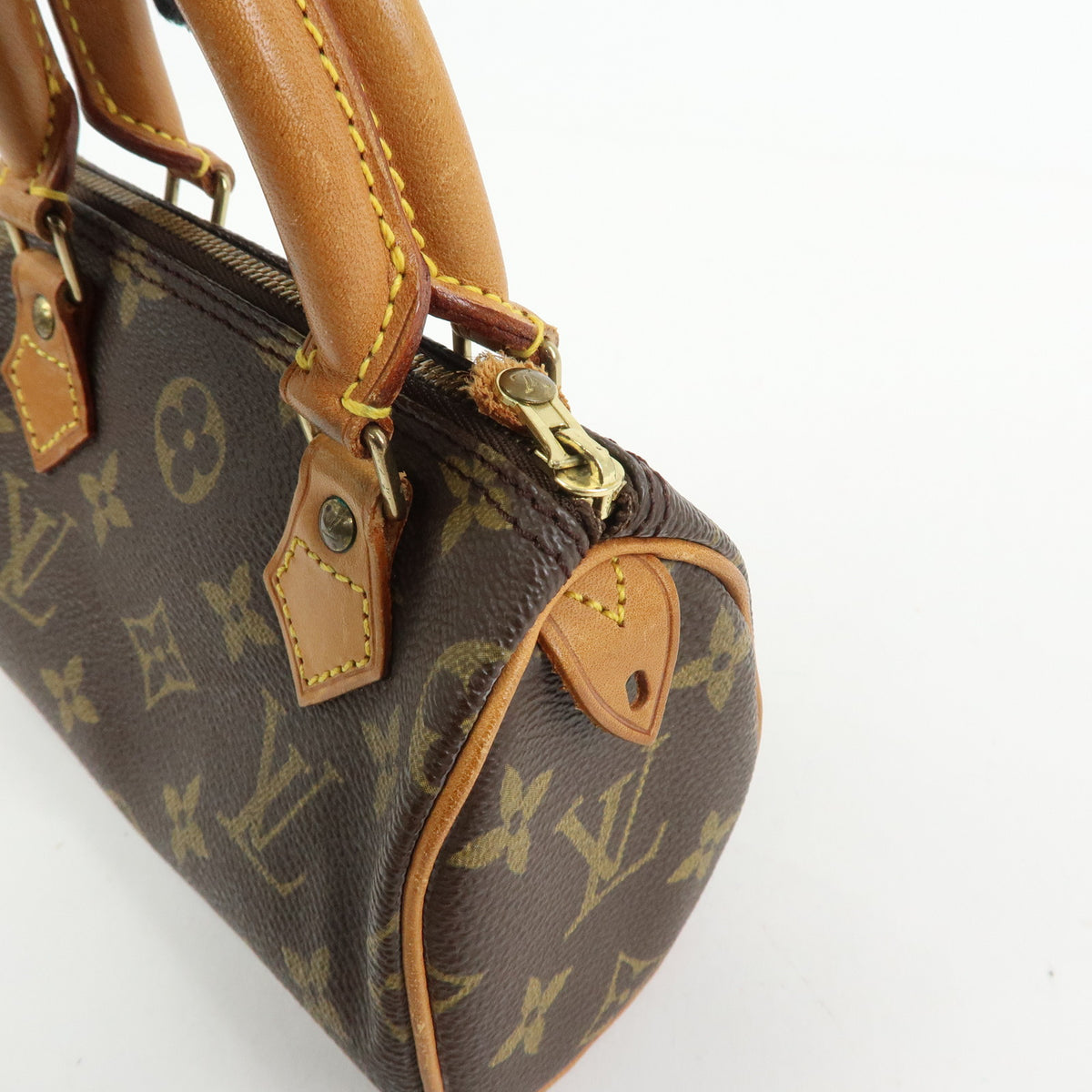 Louis Vuitton Monogram Mini Speedy Hand Bag Brown M41534