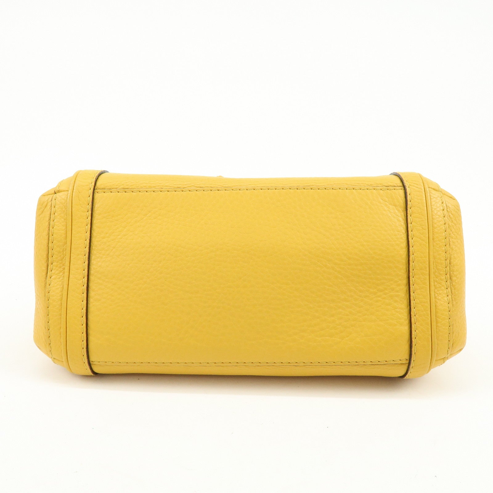 GUCCI Bamboo Bella Leather 2Way Shoulder Bag Yellow 282301