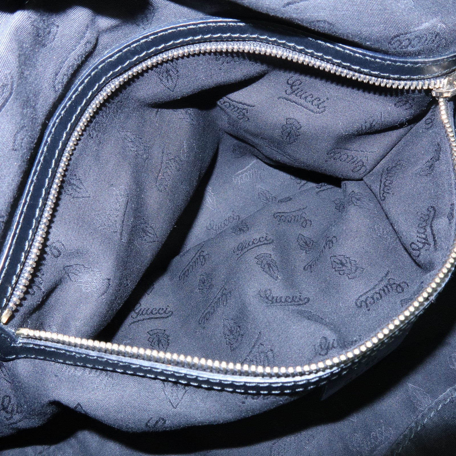 GUCCI Diamante Canvas Leather Shoulder Bag Boston Bag Black 269930