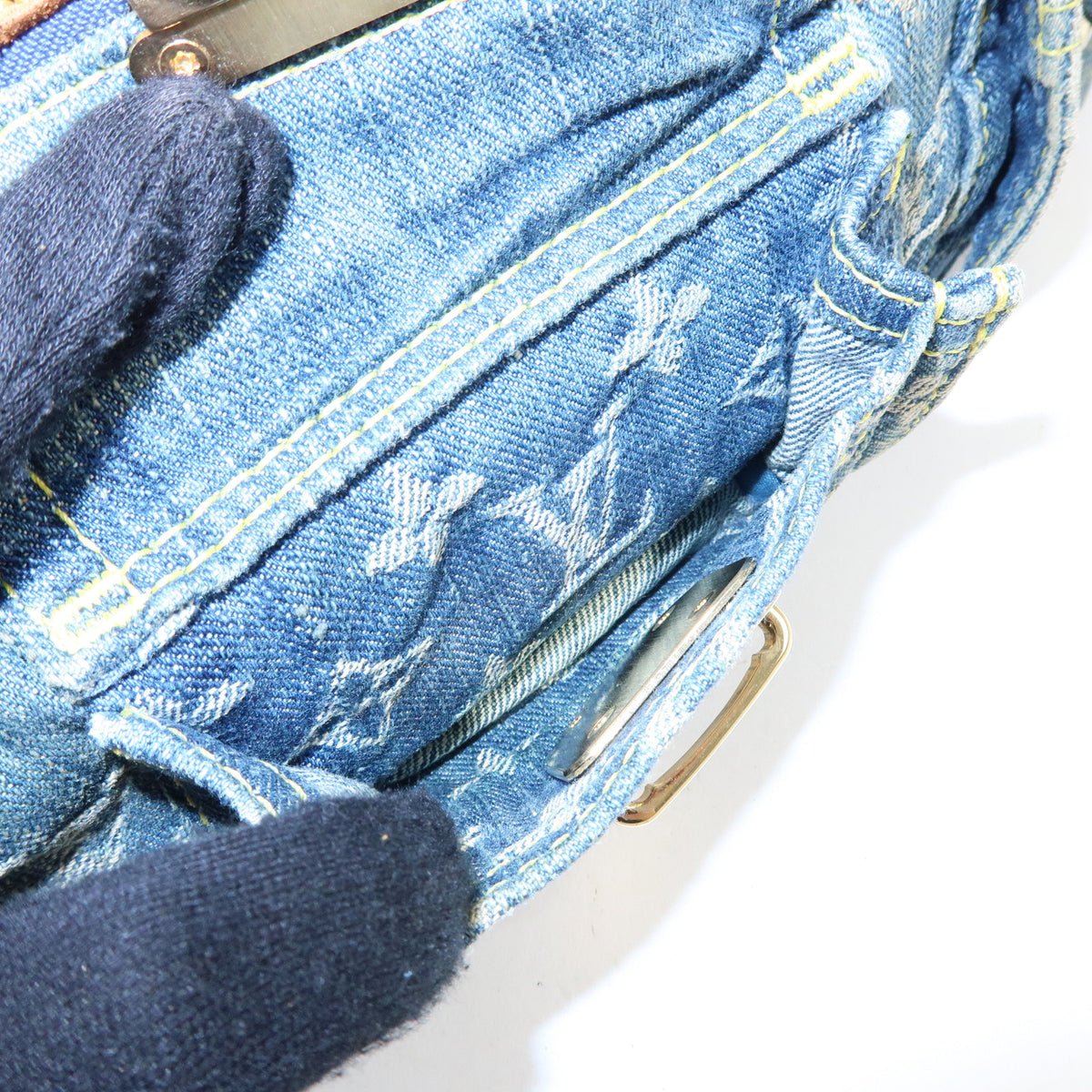 Louis Vuitton Monogram Denim Baggy PM 2Way Bag Shoulder Bag M95049