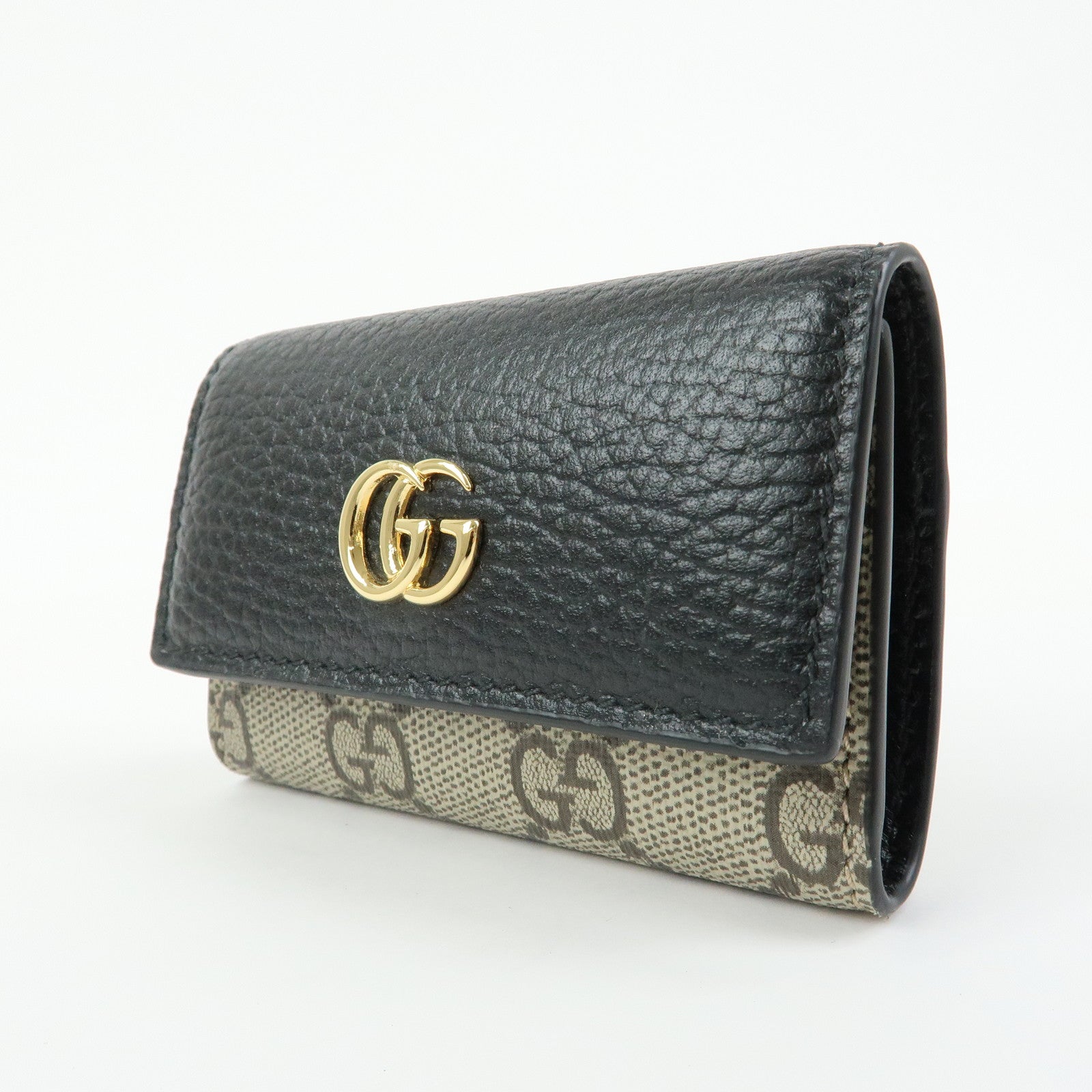 GUCCI GG Marmont Double G Leather 6 Ring Key Case Key Holder 456118