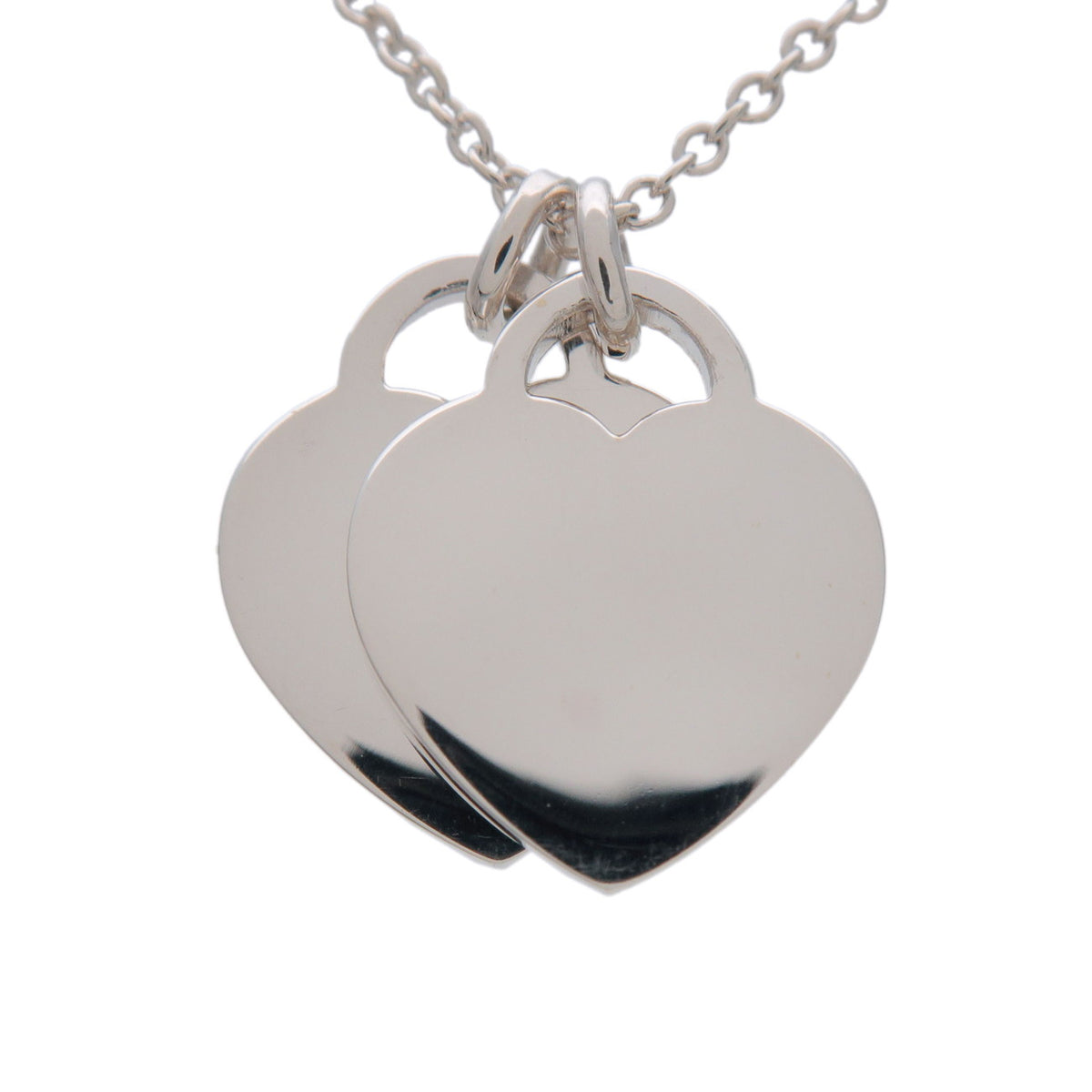 Tiffany & Co Return to Tiffany Mini Double Heart Tag Necklace SV925