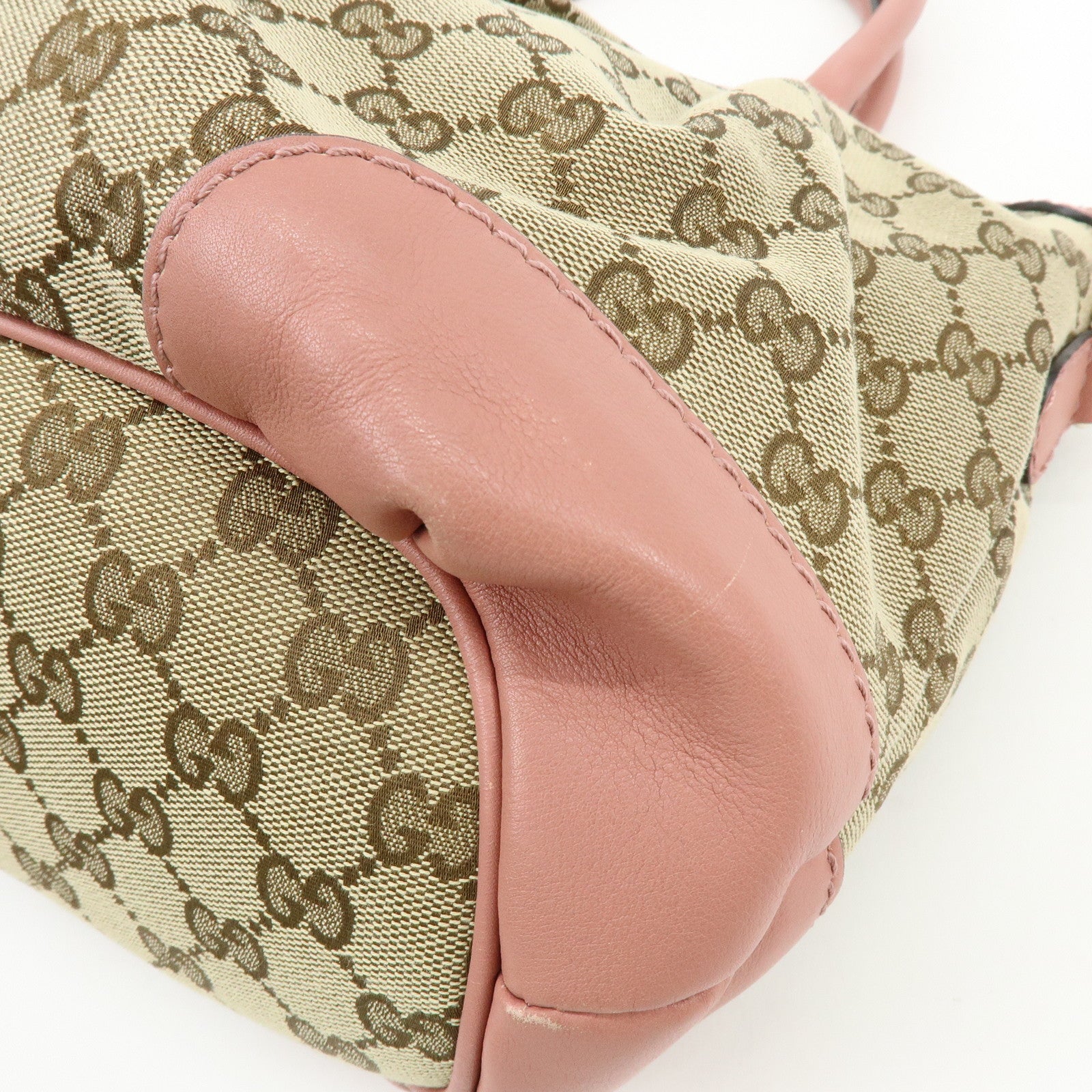 GUCCI Sukey GG Canvas Leather 2Way Shoulder Bag Pink 247902