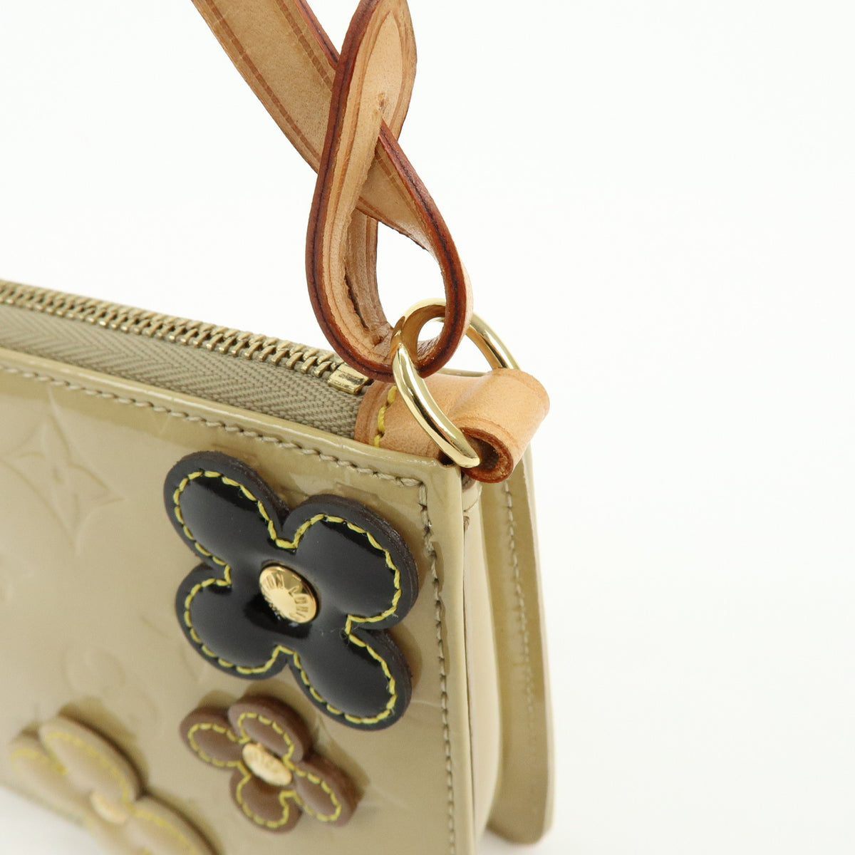 Louis Vuitton Monogram Vernis Flower Lexington Hand Bag Beige M92246