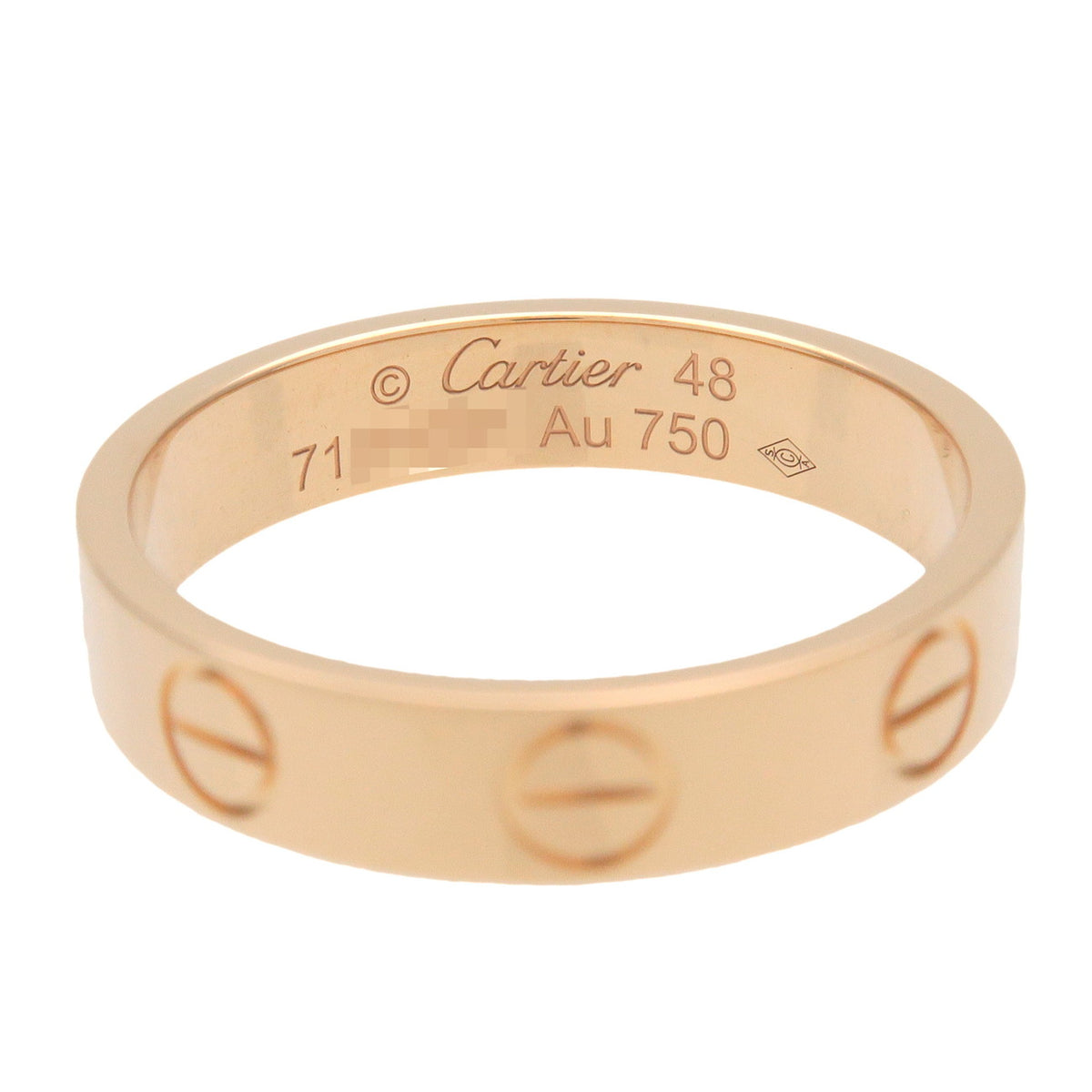 Cartier Mini Love Ring K18 750YG Yellow Gold #48 US4.5 EU48 HK9.5