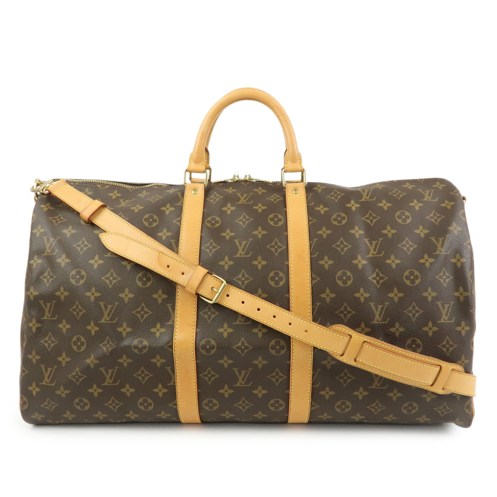 Louis Vuitton Monogram Keep All Bandouliere 55 Boston Bag M41414