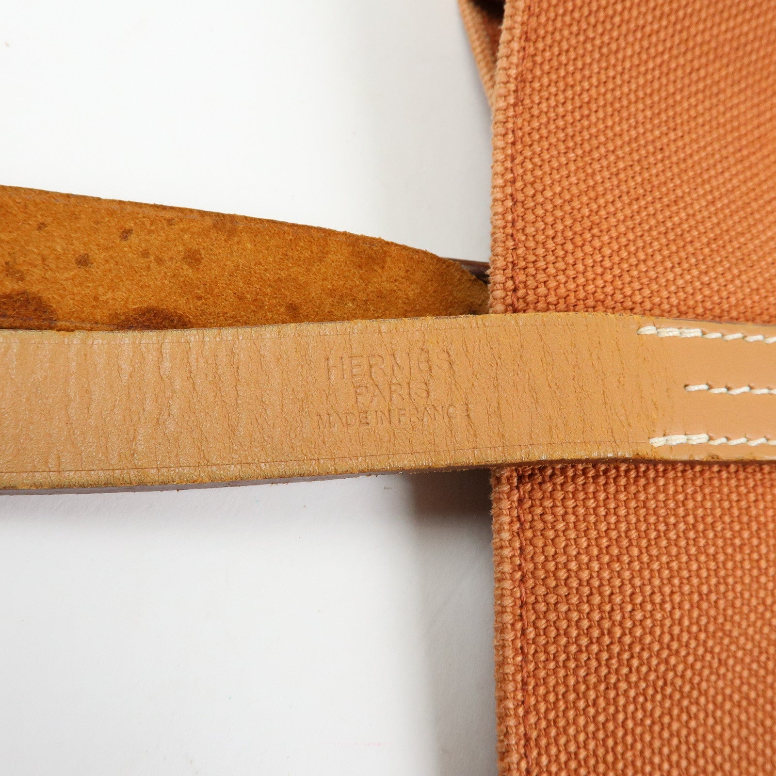 HERMES Etriviere Elan Toile Goeland Tote Bag Shoulder Bag □O Stamped