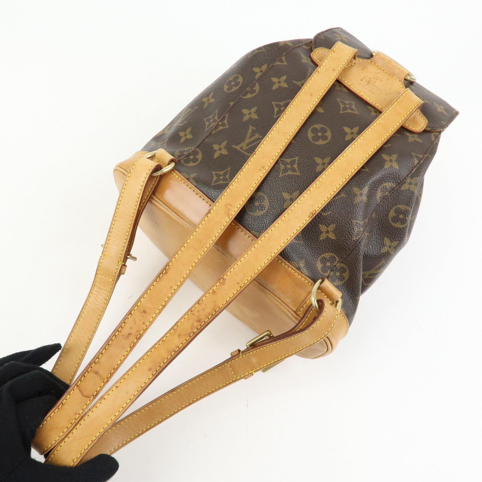 Louis Vuitton Monogram Montsouris MM Backpack Rucksack Brown M51136