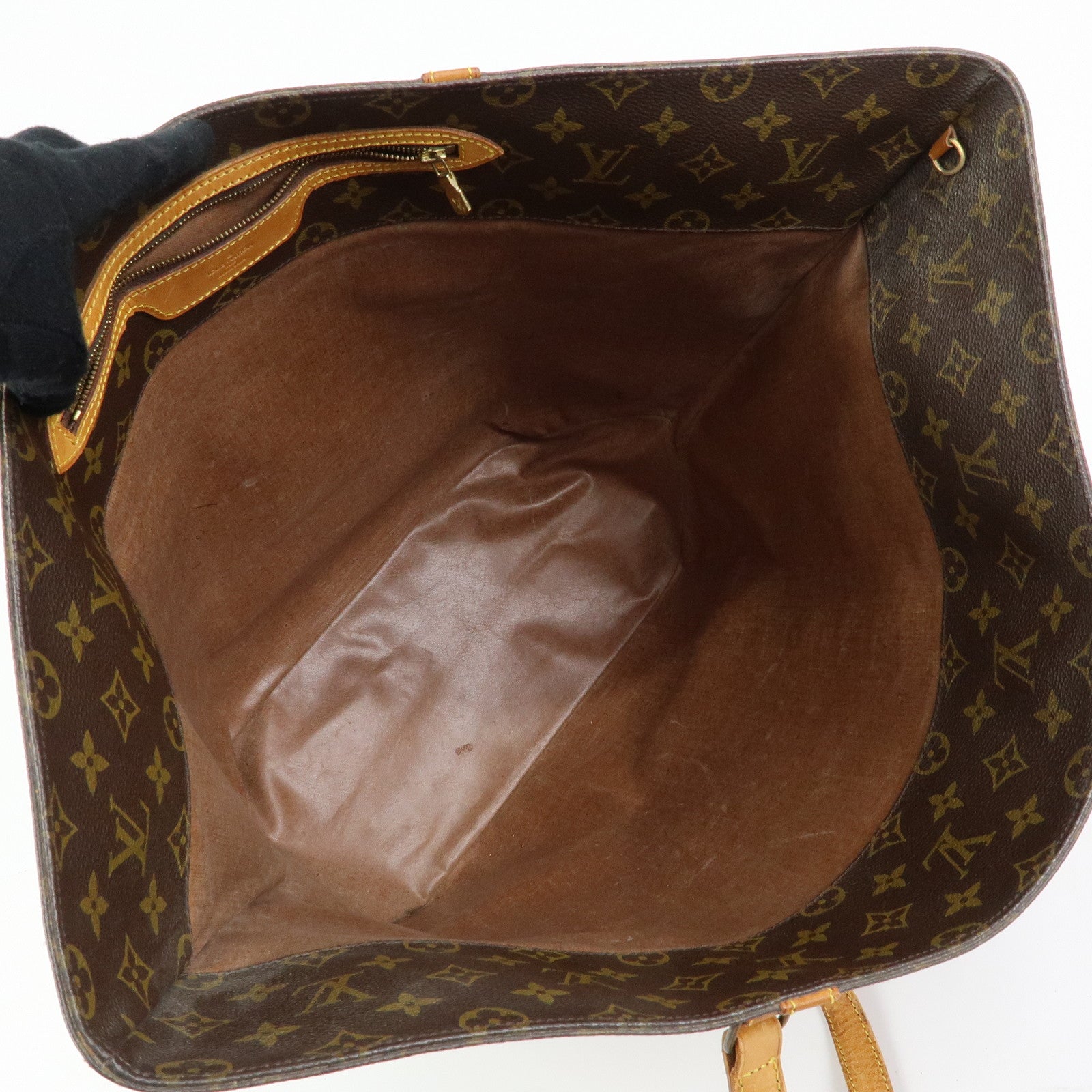 Louis Vuitton Monogram Sac Shopping GM Canvas Shoulder Bag Brown M51110