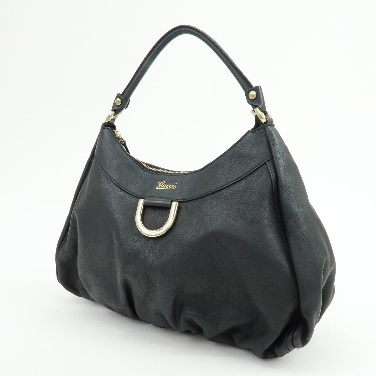 GUCCI Abbey Leather Shoulder Bag Hand Bag Black 189833