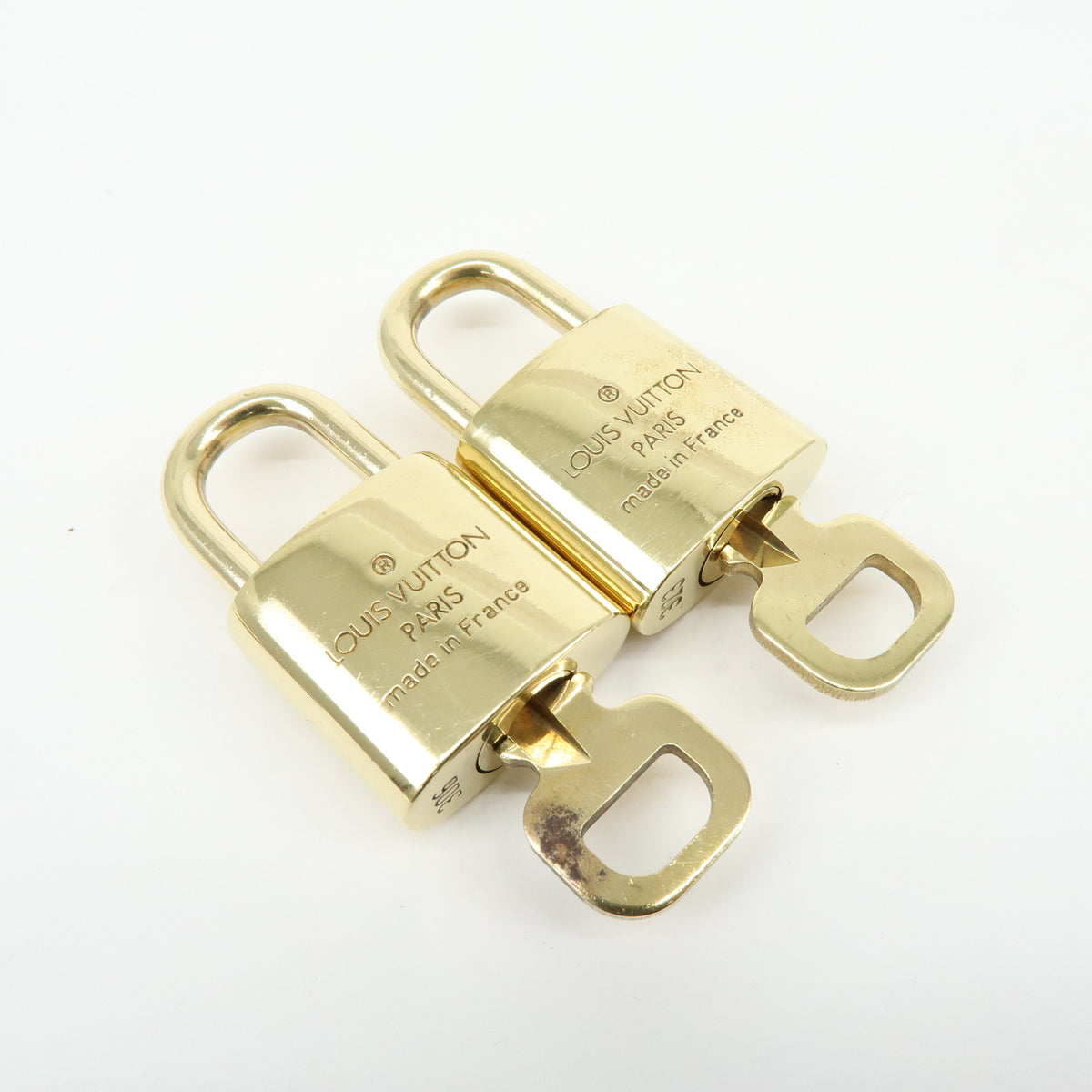 Louis Vuitton Lot of 10 Lock & Key Cadena Key Lock Gold