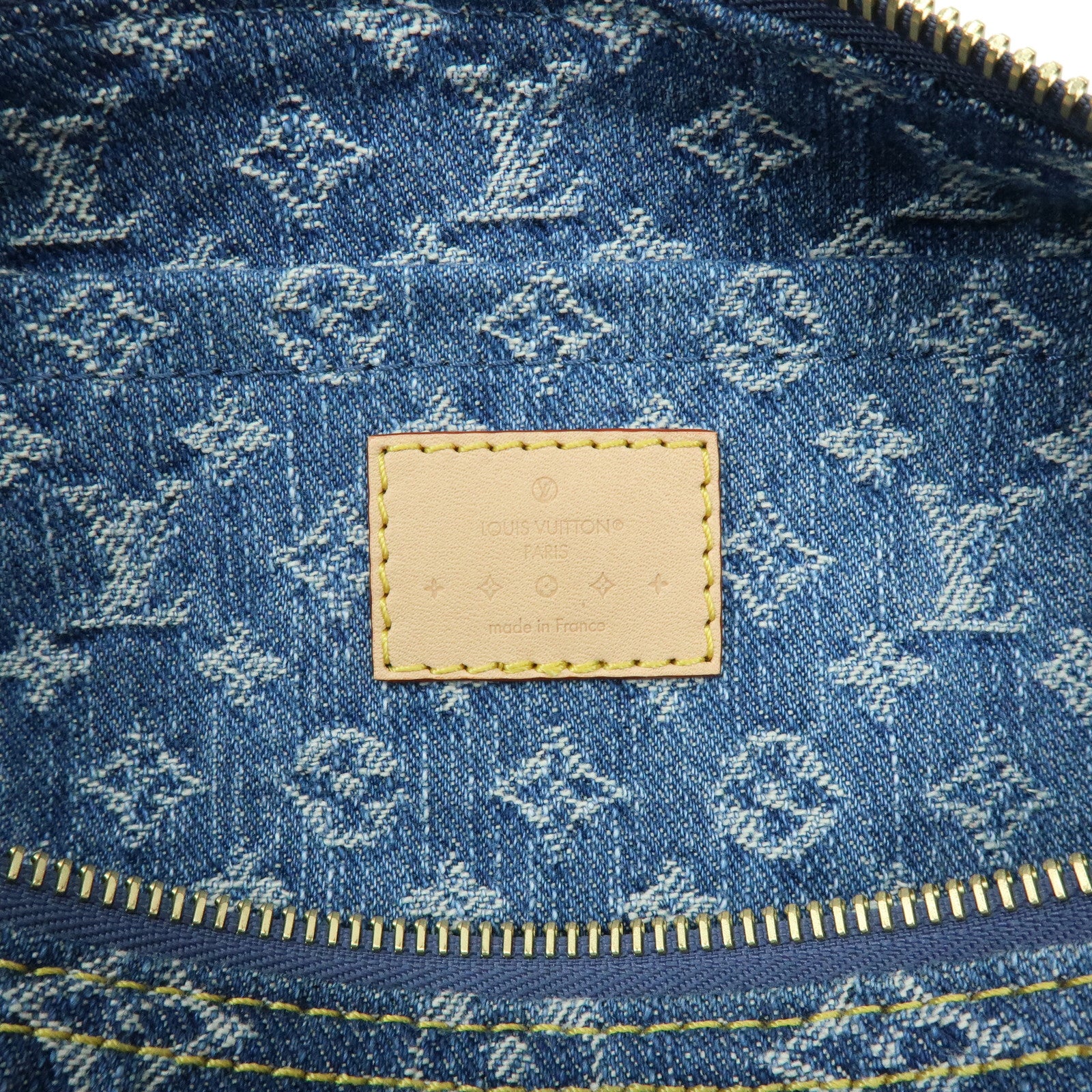 Louis Vuitton Monogram Denim Papillon MM LV Remix Bag Pouch M46830