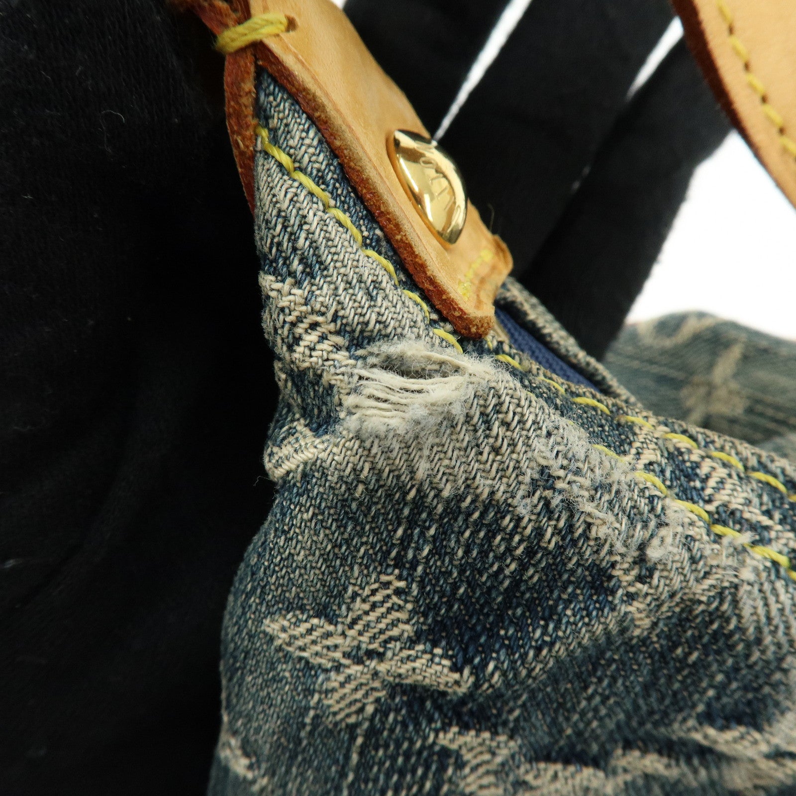Louis Vuitton Monogram Denim Baggy GM Shoulder Bag Blue M95048
