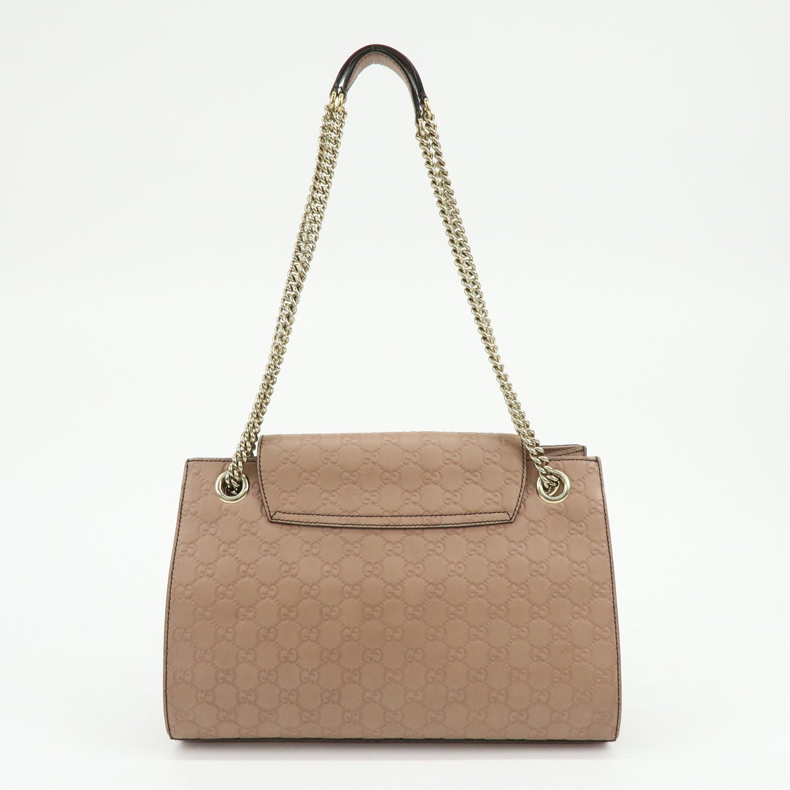 GUCCI Horsebit Guccissima Emily Leather Chain Shoulder Bag 295402