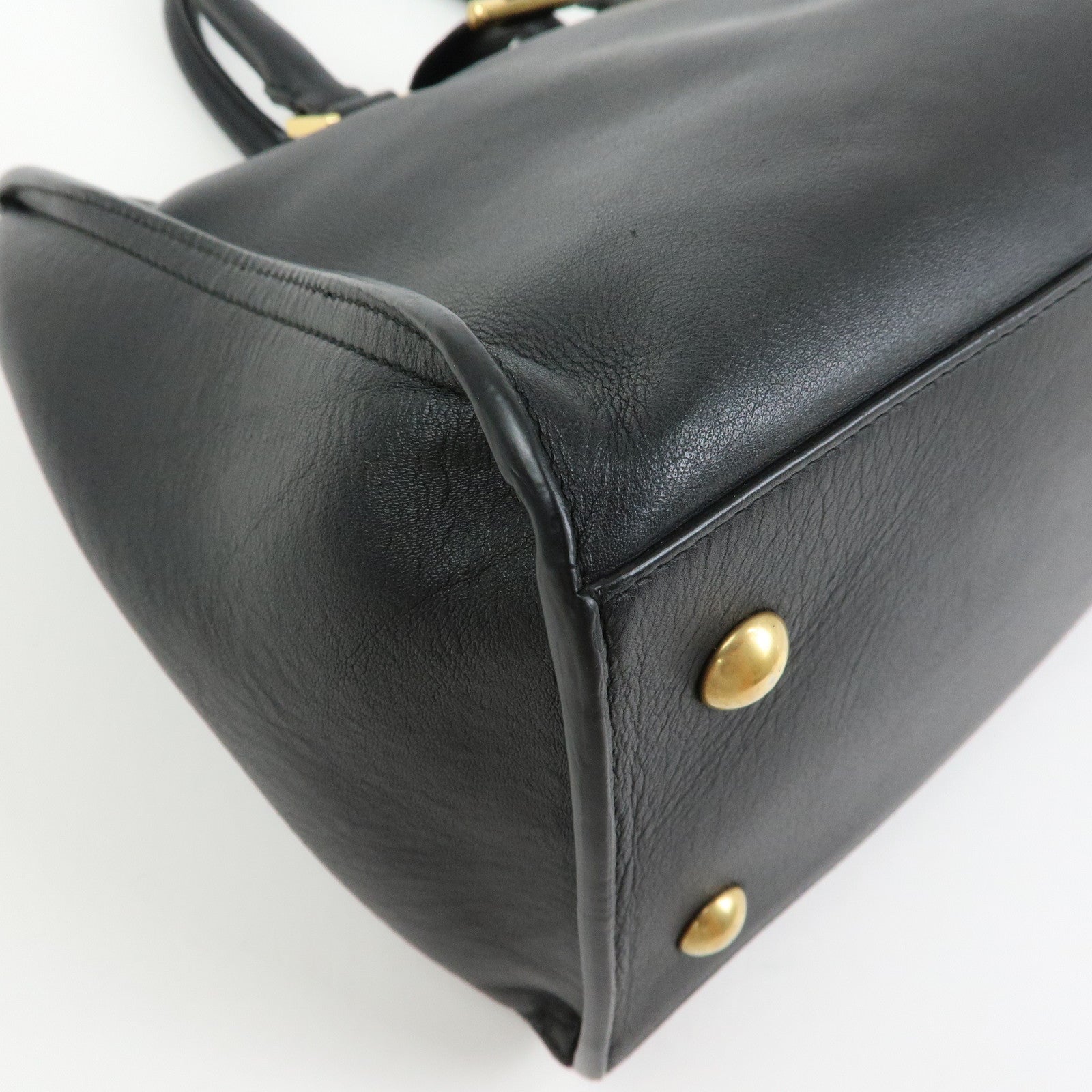 SAINT LAURENT PARIS Petit Cabas Y Line Leather 2WayBag Black 311210