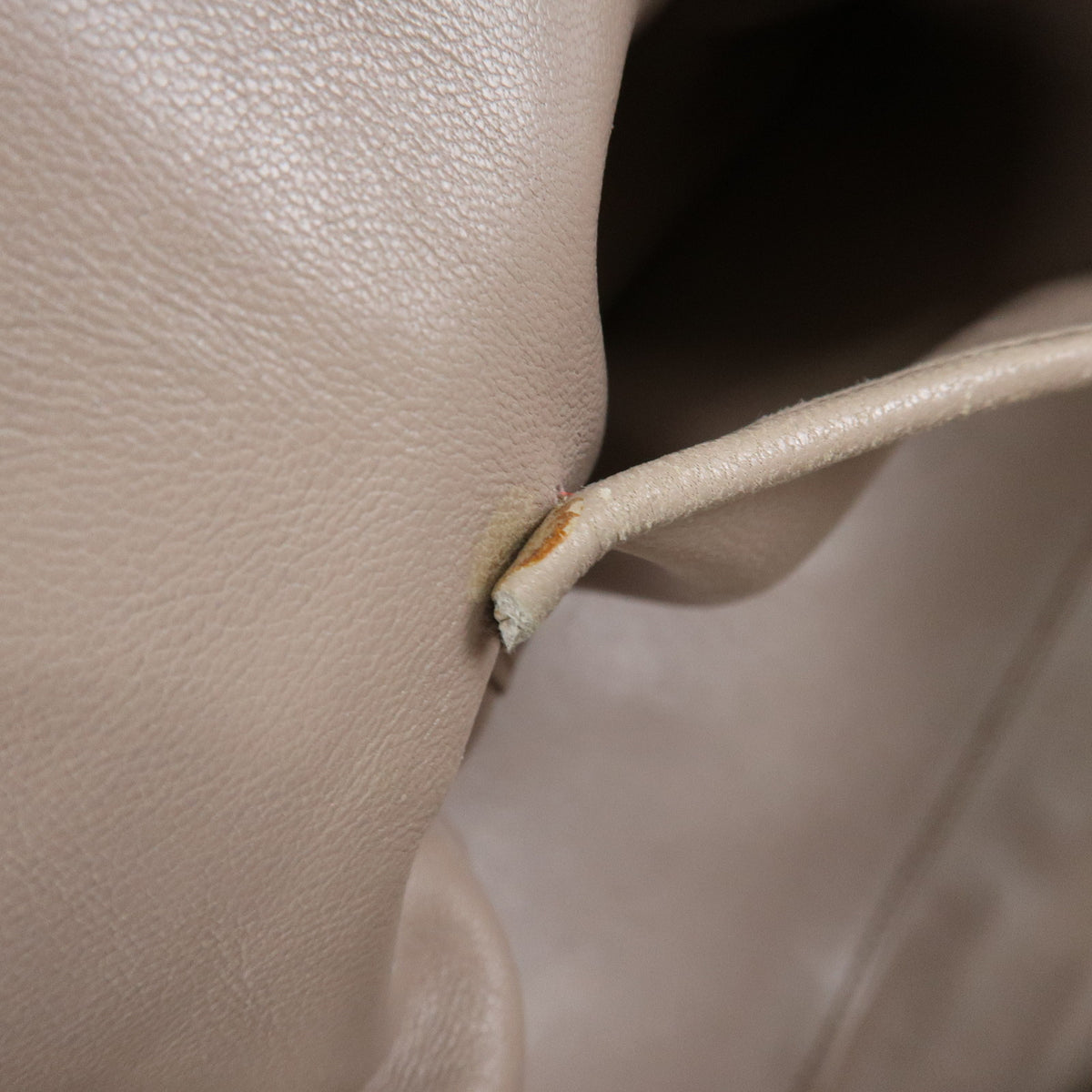 LOEWE Anagram Amazona 36 Leather Hand Bag Boston Bag Greige