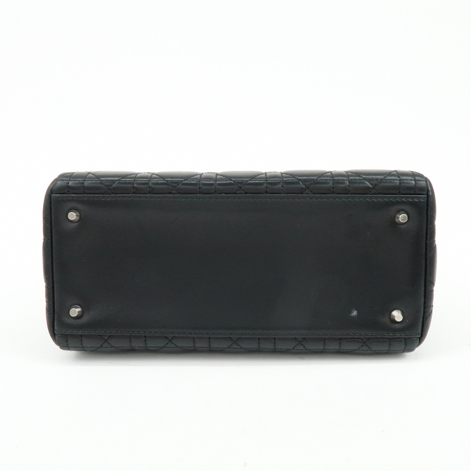 Christian Dior Lady Dior Cannage Leather 2Way Hand Shoulder Bag Black