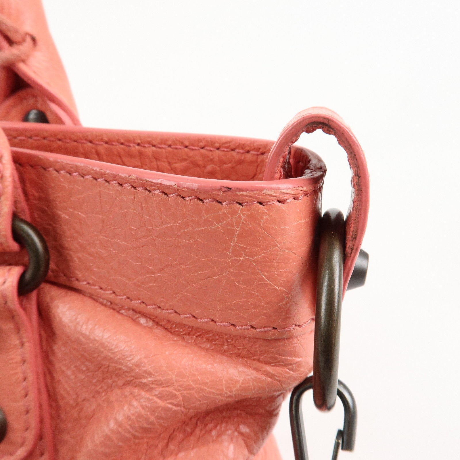 BALENCIAGA The First Leather 2Way Bag Shoulder Bag Pink 103208 Used