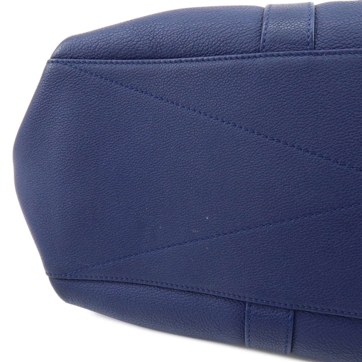 Louis Vuitton Bandana Trolley Tote Leather 2Way Hand Bag Blue M20553