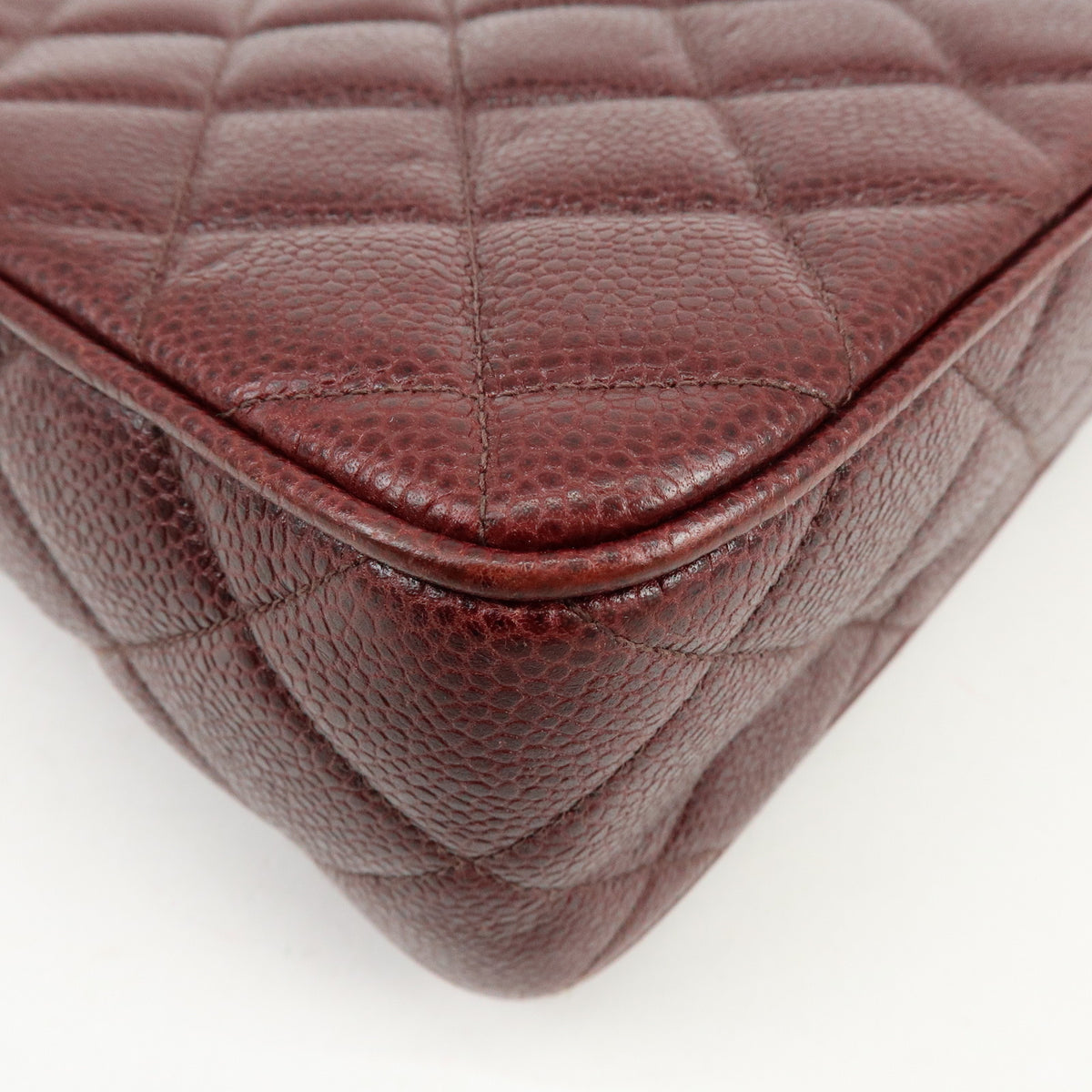 CHANEL Matelasse Diana Caviarskin Chain Shoulder Crossbody Bag Bordeaux