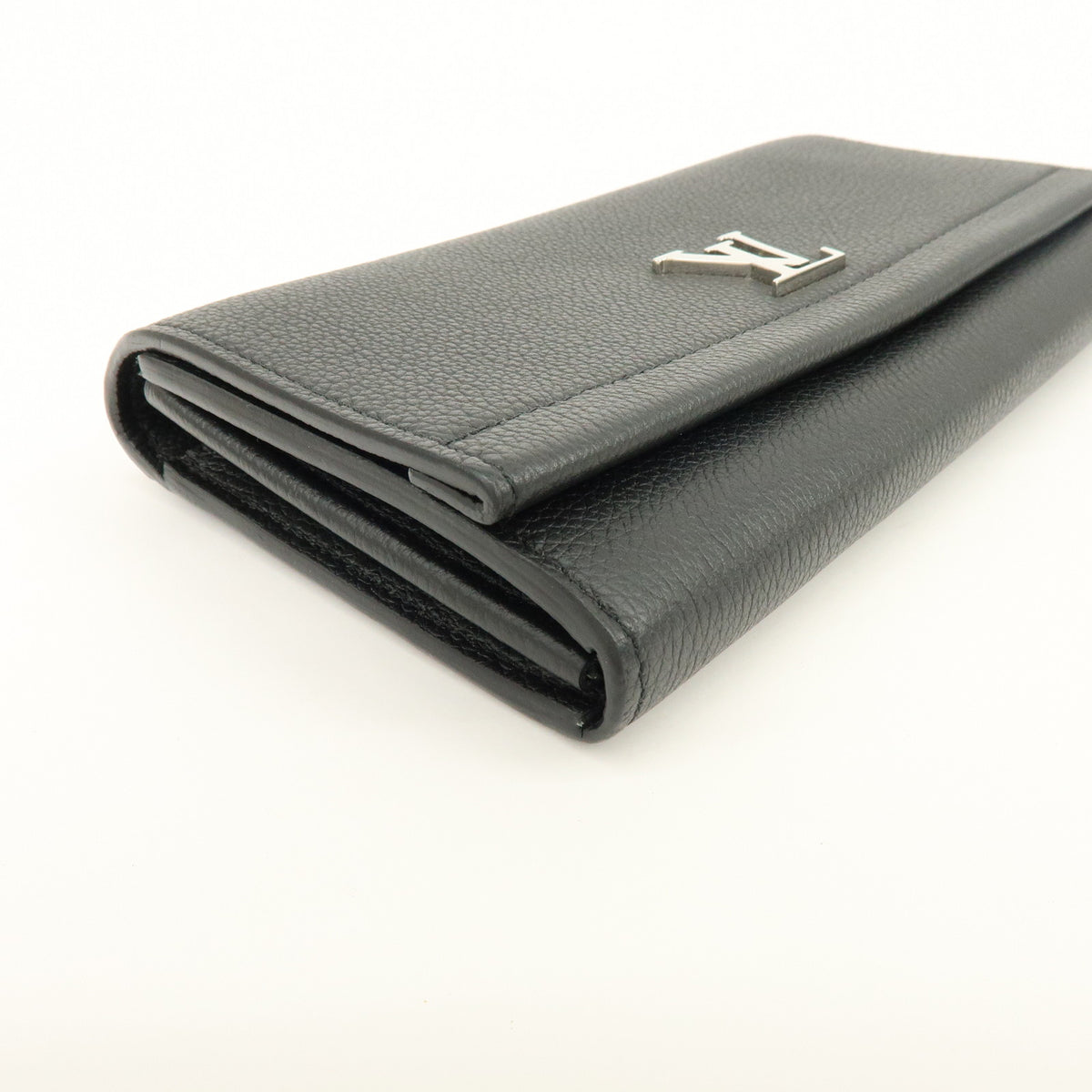 Louis Vuitton Portefeuille Lockme II Calf Skin Long Wallet Noir M62329