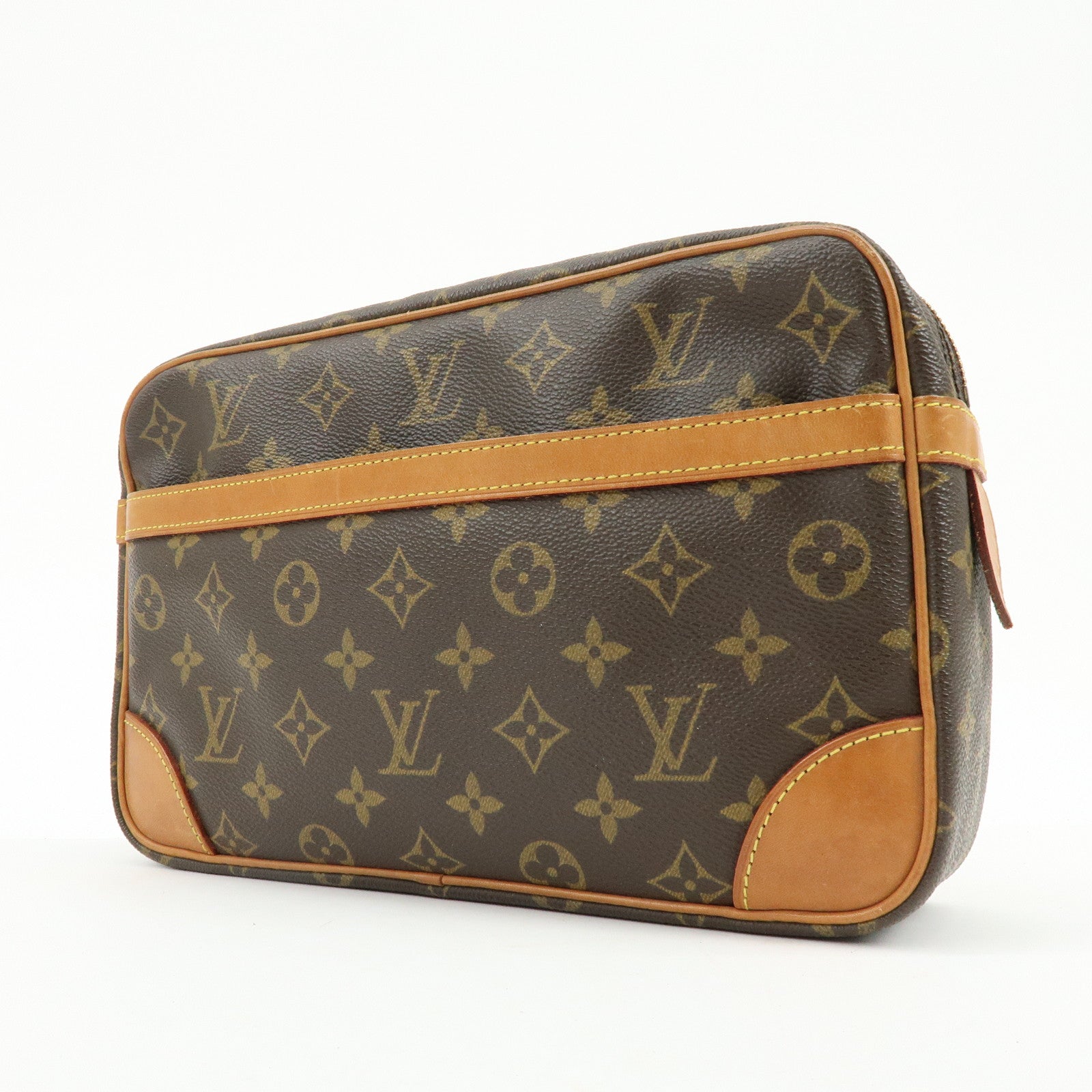 Louis Vuitton Monogram Compiegne 28 Pouch Clutch Bag Brown M51845