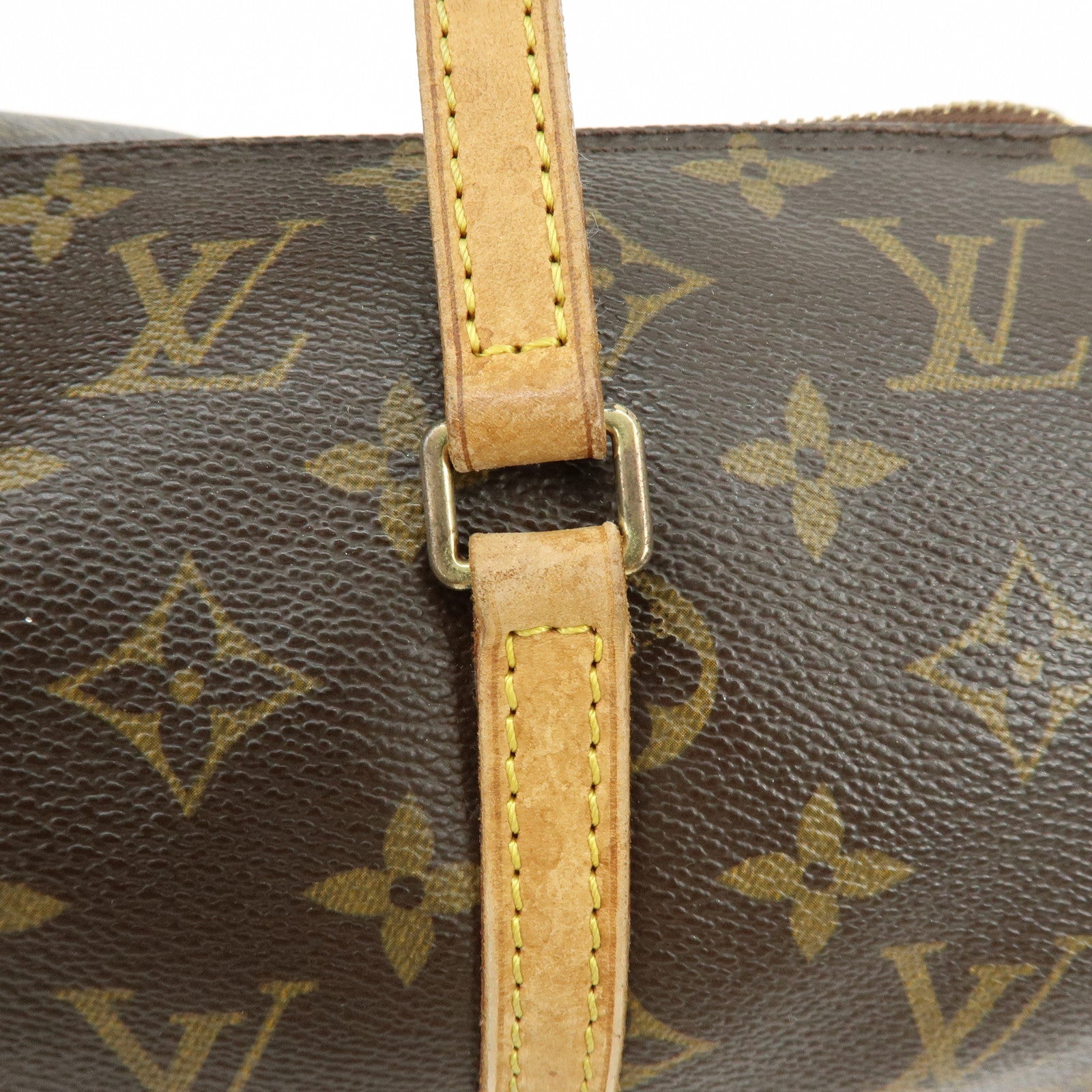 Louis Vuitton Monogram Papillon 30 Hand Bag Brown M51385