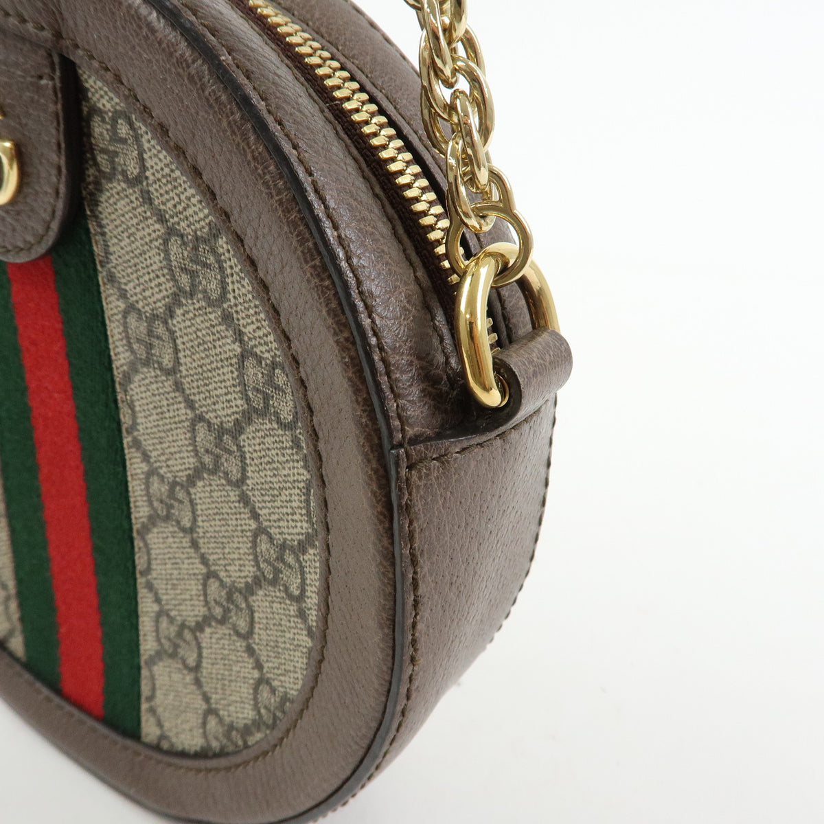 GUCCI Ophidia Sherry Double G Round Mini Chain Shoulder Bag 550618