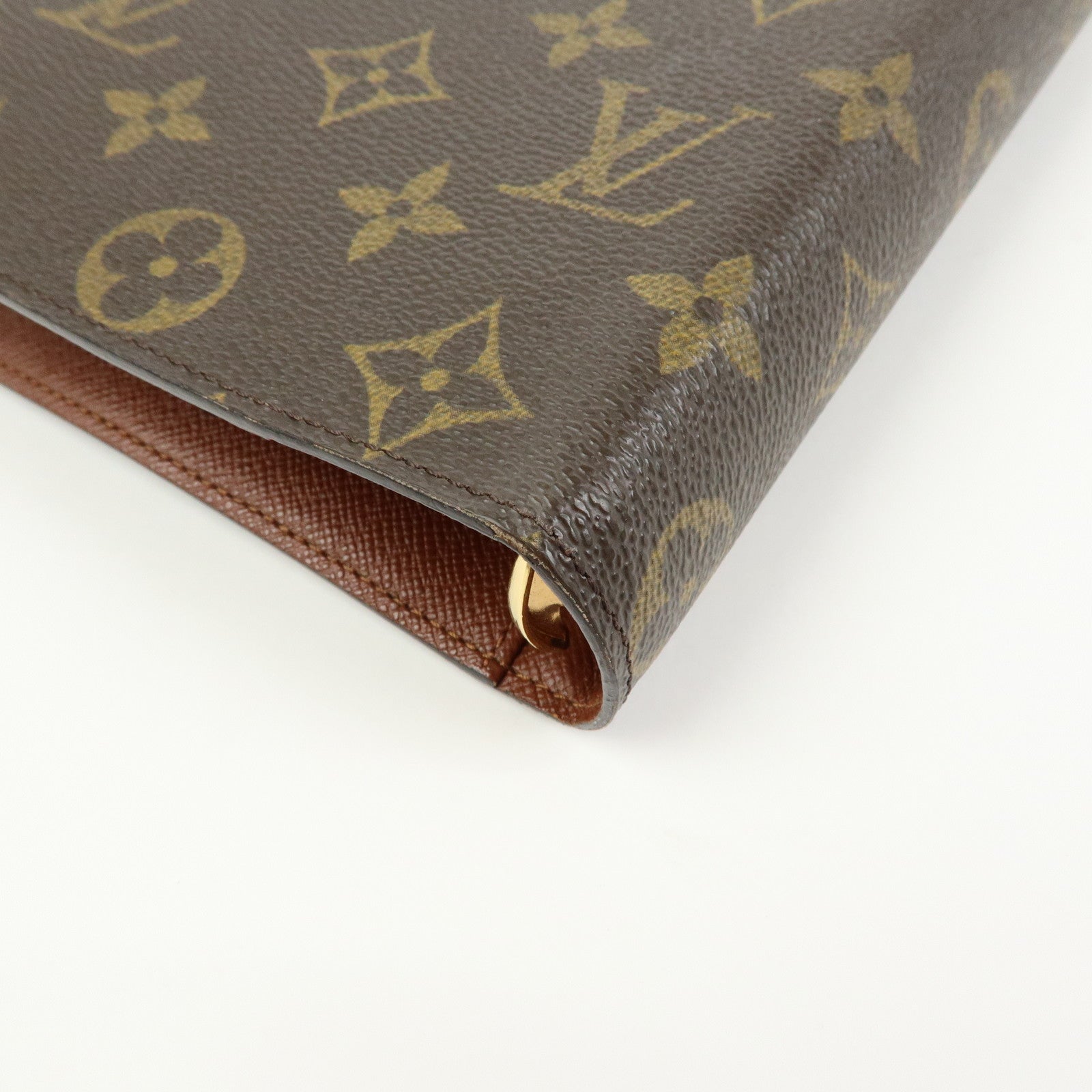 Louis Vuitton Monogram Agenda MM Planner Cover Brown R20105