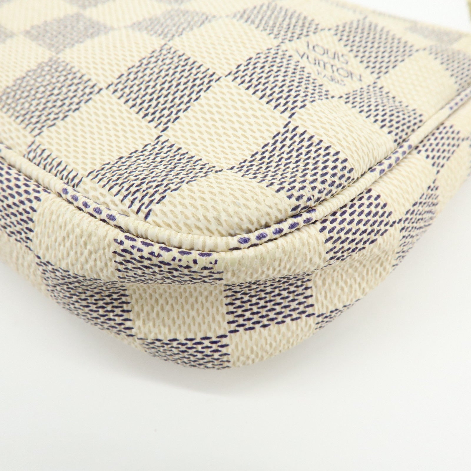 Louis Vuitton Damier Azur Pochette Accessoires Hand Bag Pouch N41207