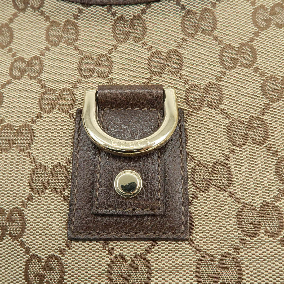 GUCCI Abbey GG Canvas Leather Shoulder Bag Hand Bag Beige Brown 130738