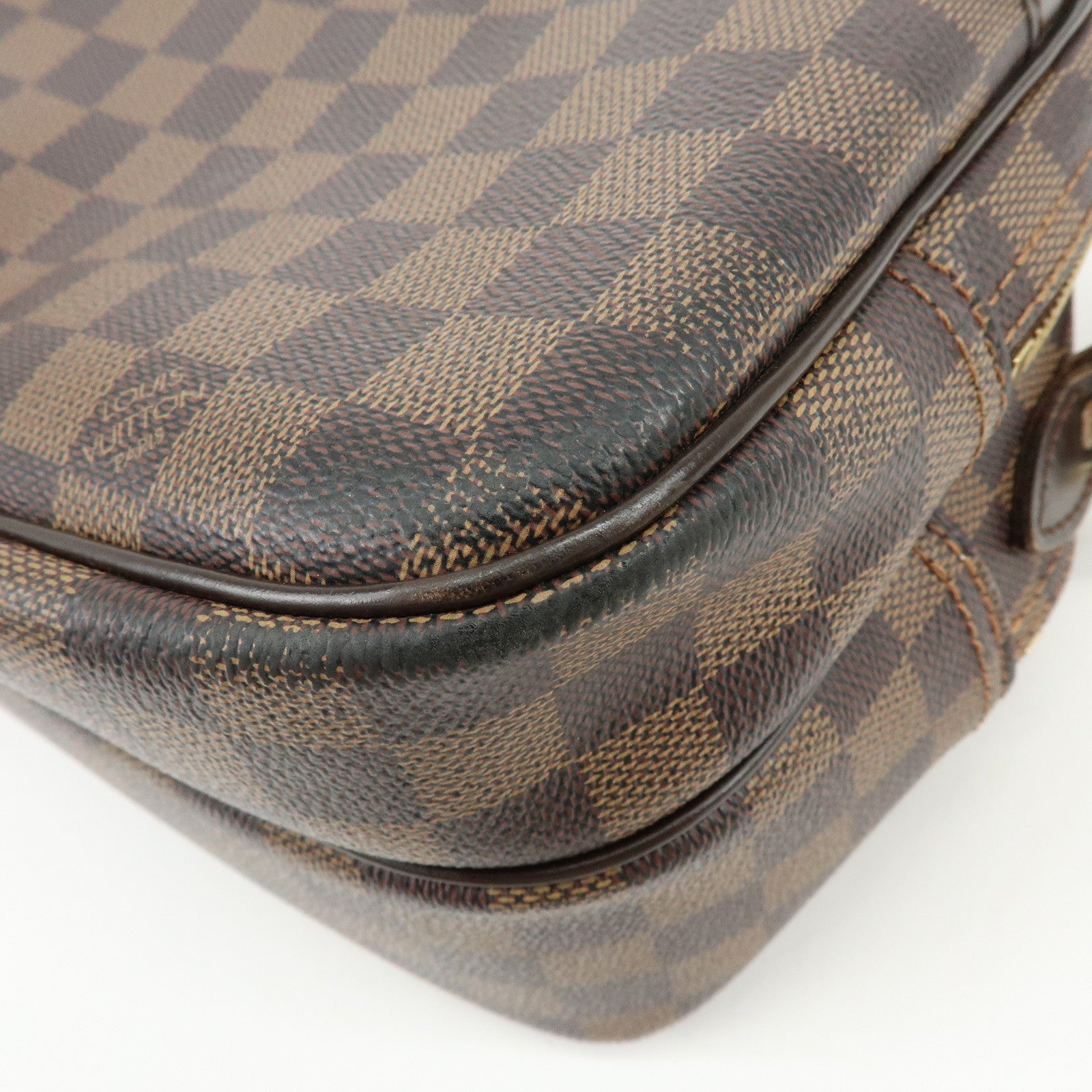 Louis Vuitton Damier Ebene Reporter PM SPO Shoulder Bag Brown M45253
