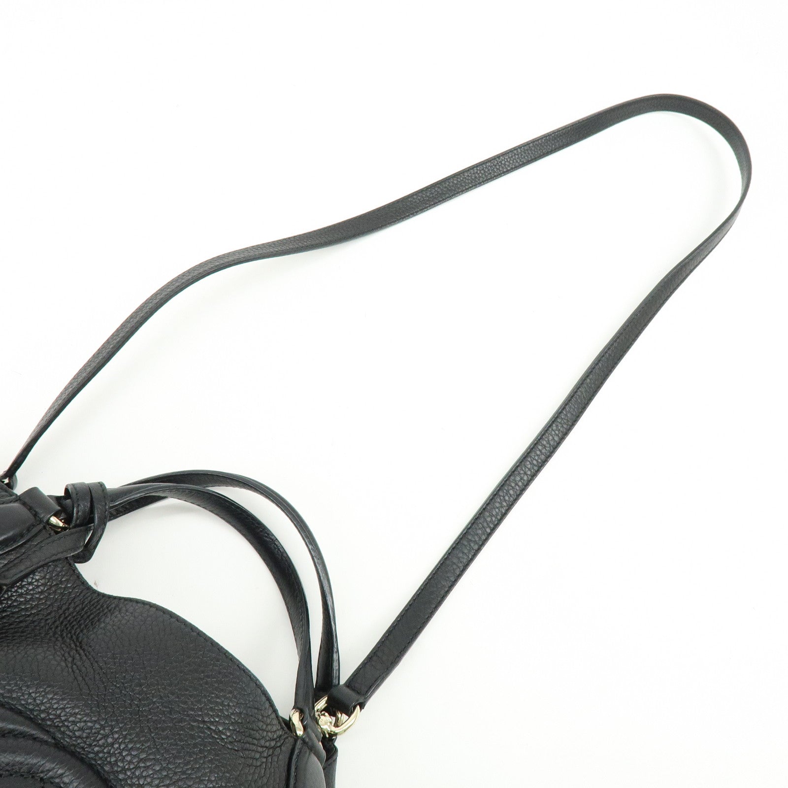 GUCCI SOHO Interlocking G 2Way Bag Hand Shoulder Bag Black 336751
