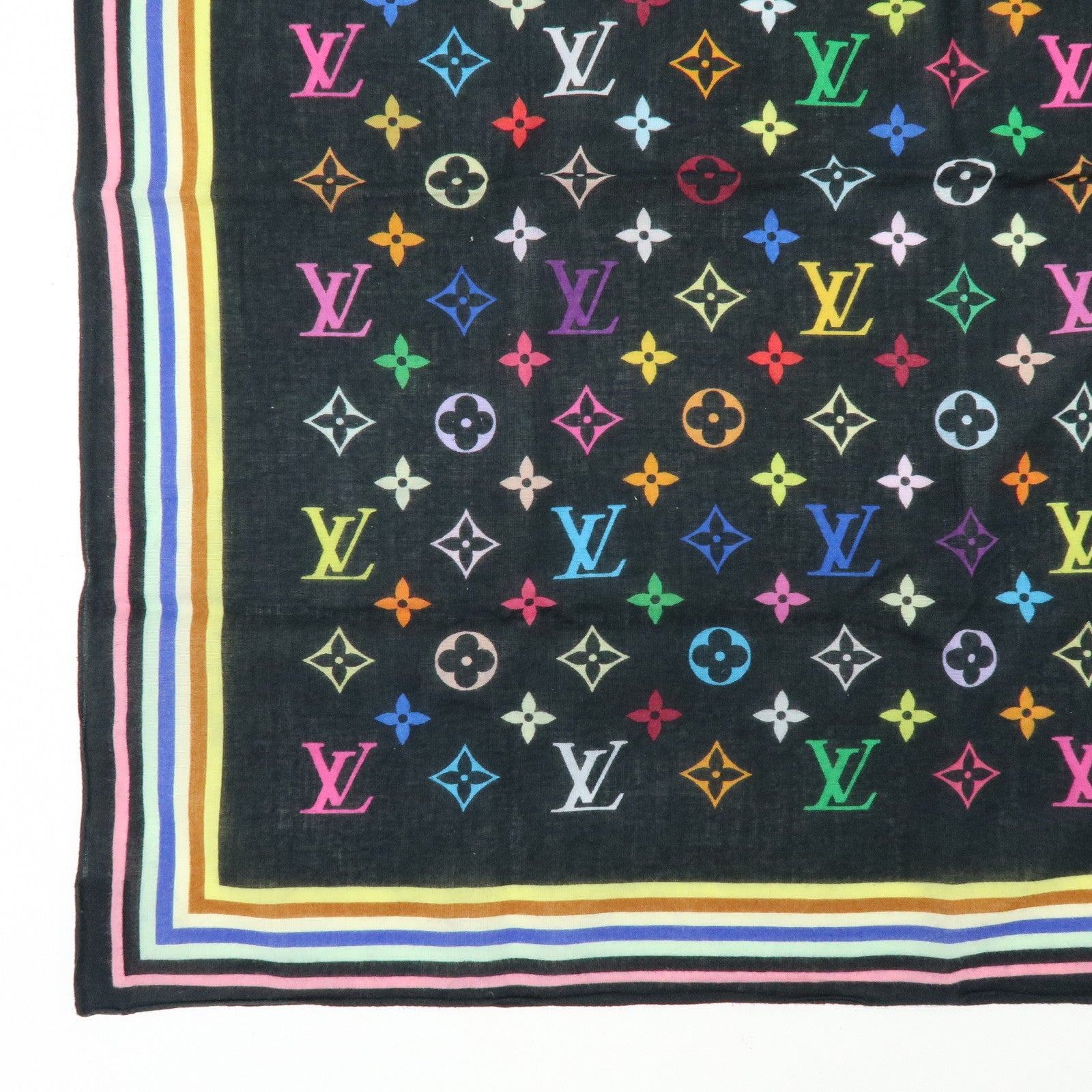 Louis Vuitton Monogram Multicolor Cotton 100% Handkerchief M71912