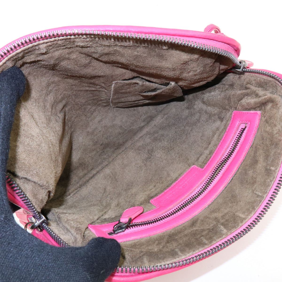 BOTTEGA VENETA Inttrecciato Nodini Leather Shoulder Bag Pink