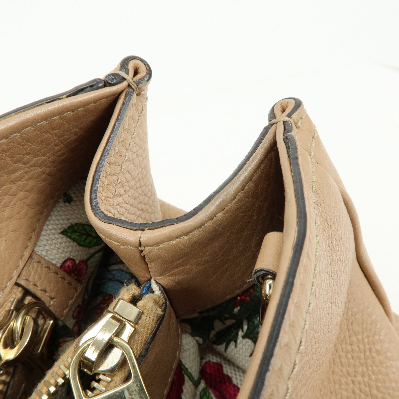 GUCCI Bamboo Shopper Medium 2Way Bag Shoulder Bag Pink Beige 323660