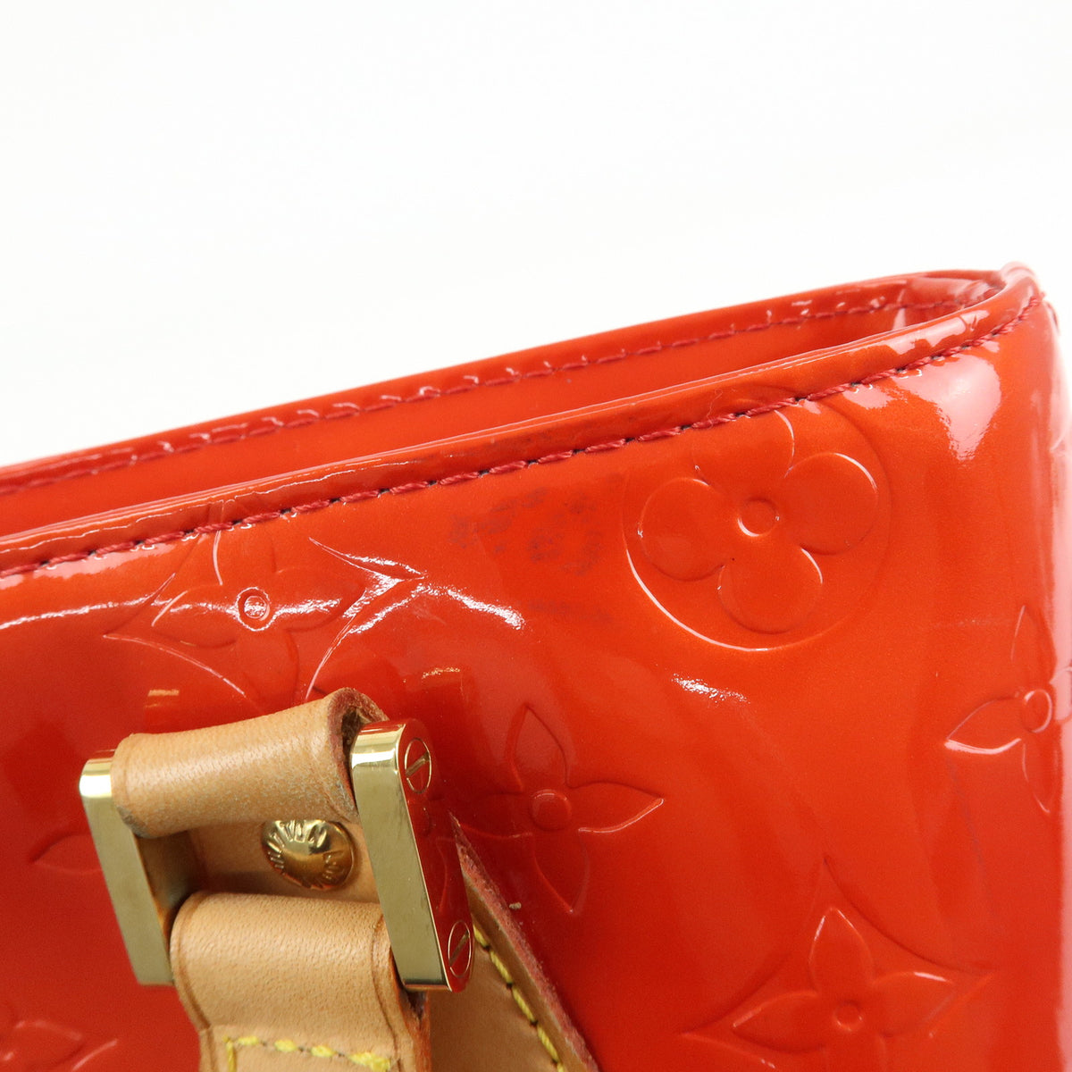 Louis Vuitton Monogram Vernis Houston Tote Bag Hand Bag Rouge M91092
