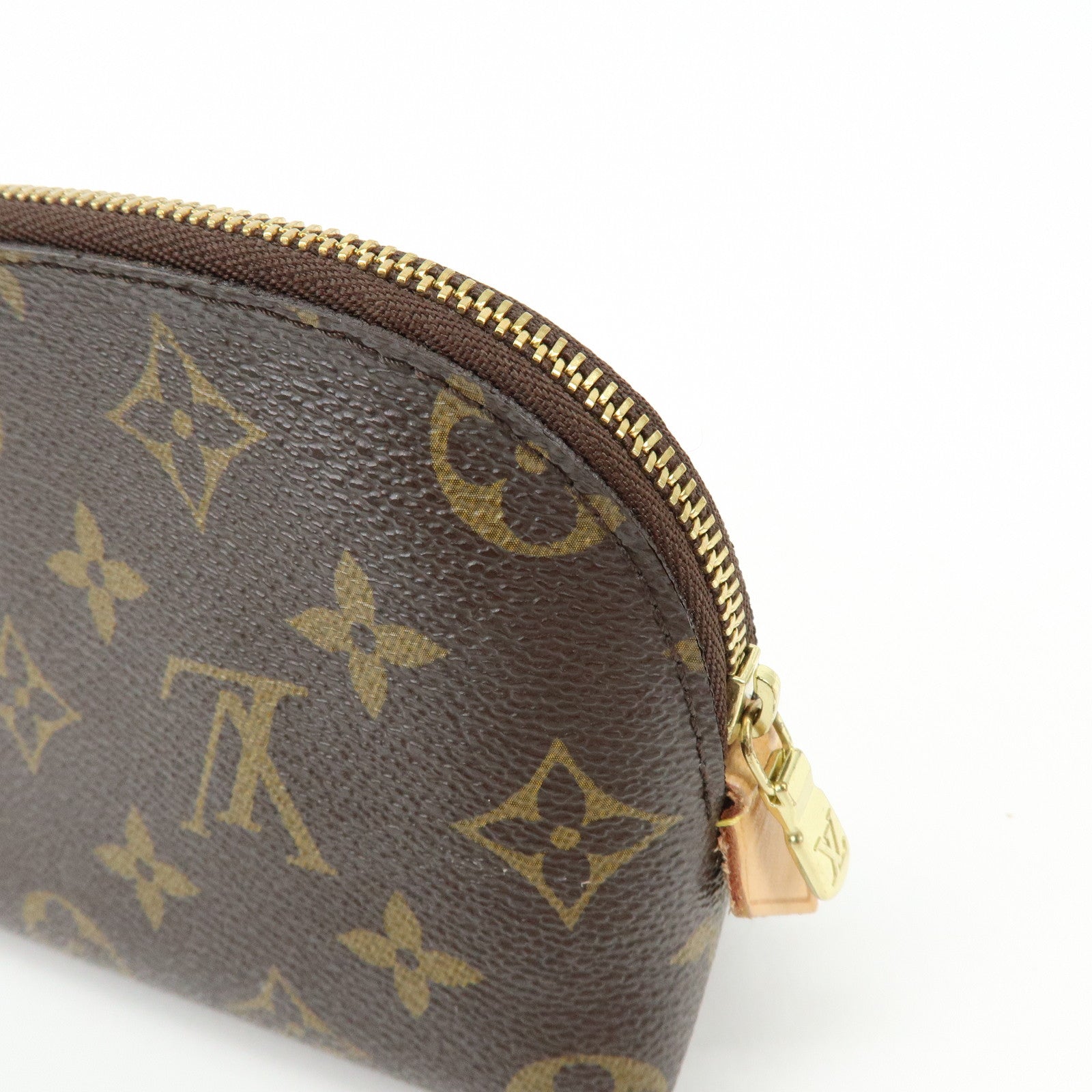 Louis Vuitton Monogram Pochette Cosmetic PM Pouch Brown M47515